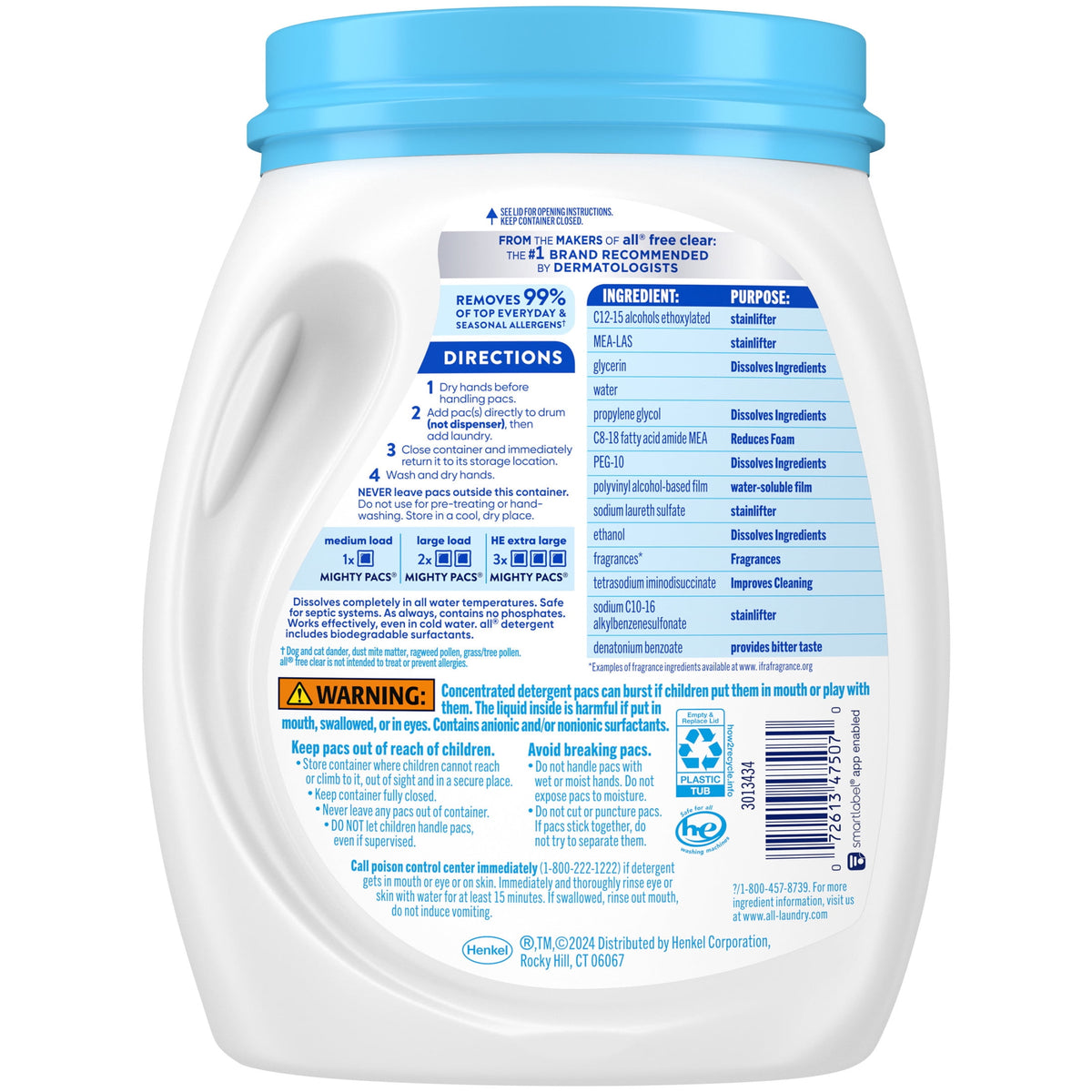 all Sensitive Fresh Mighty Pacs Laundry Detergent Pacs