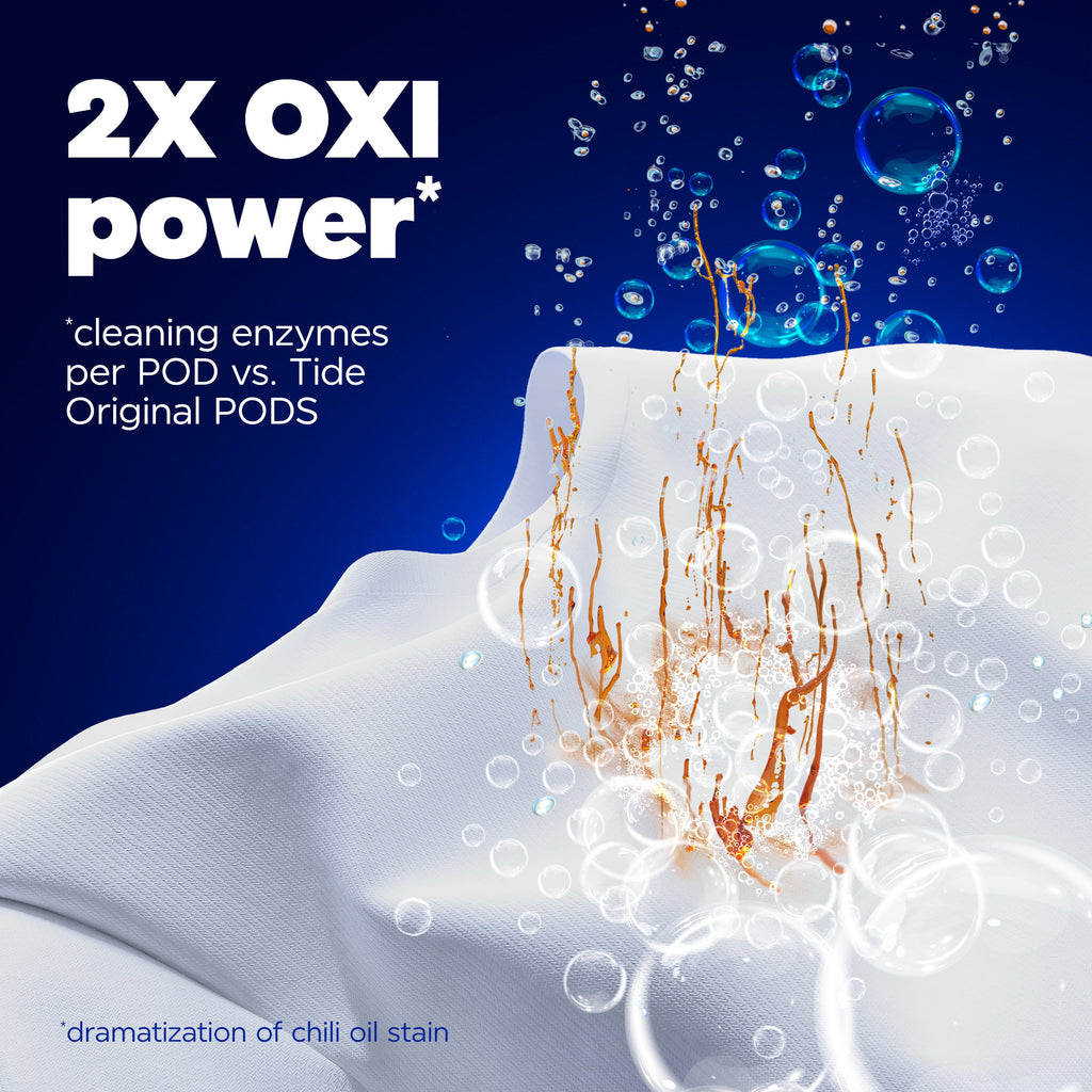 Tide Power PODS Oxi Boost Laundry Detergent Pacs Stain Remover 45 Count