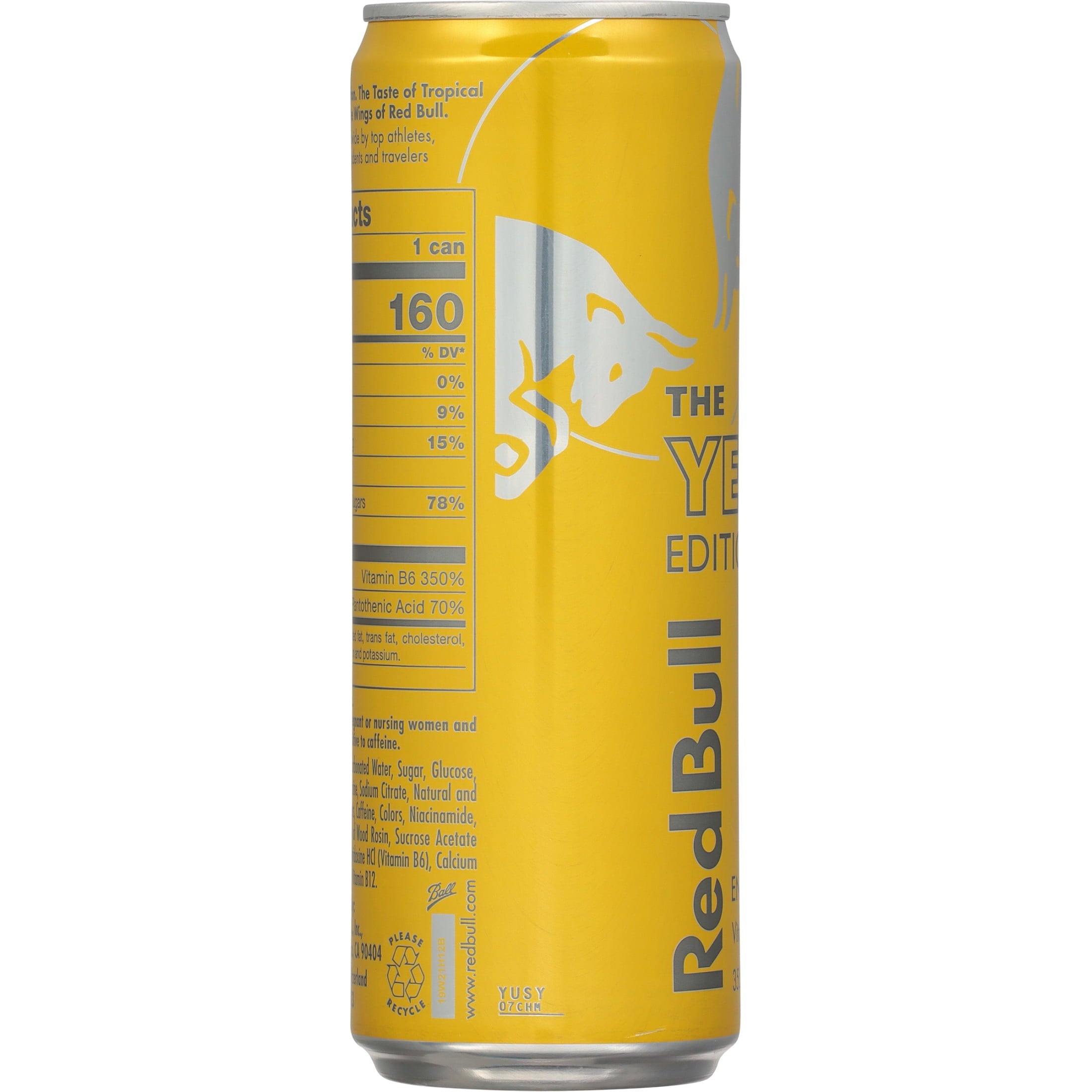 Red Bull Yellow Edition Tropical Energy Drink 12 fl oz Single Can