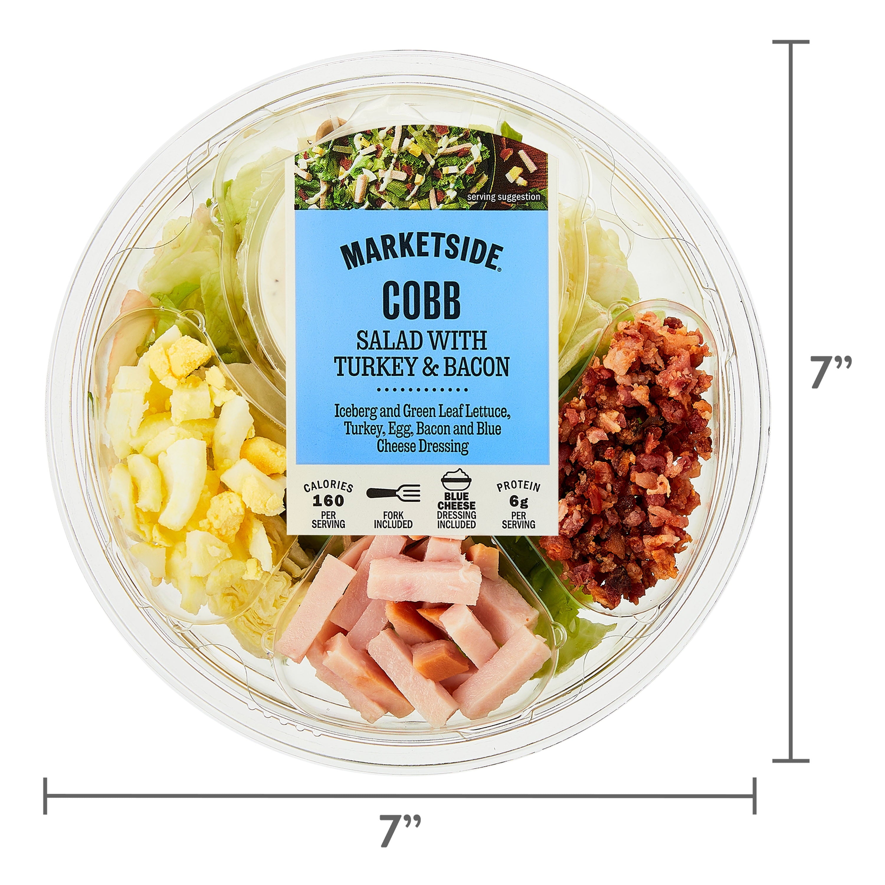 Fresh Marketside Cobb Salad Turkey Bacon 7.25 Oz Bowl