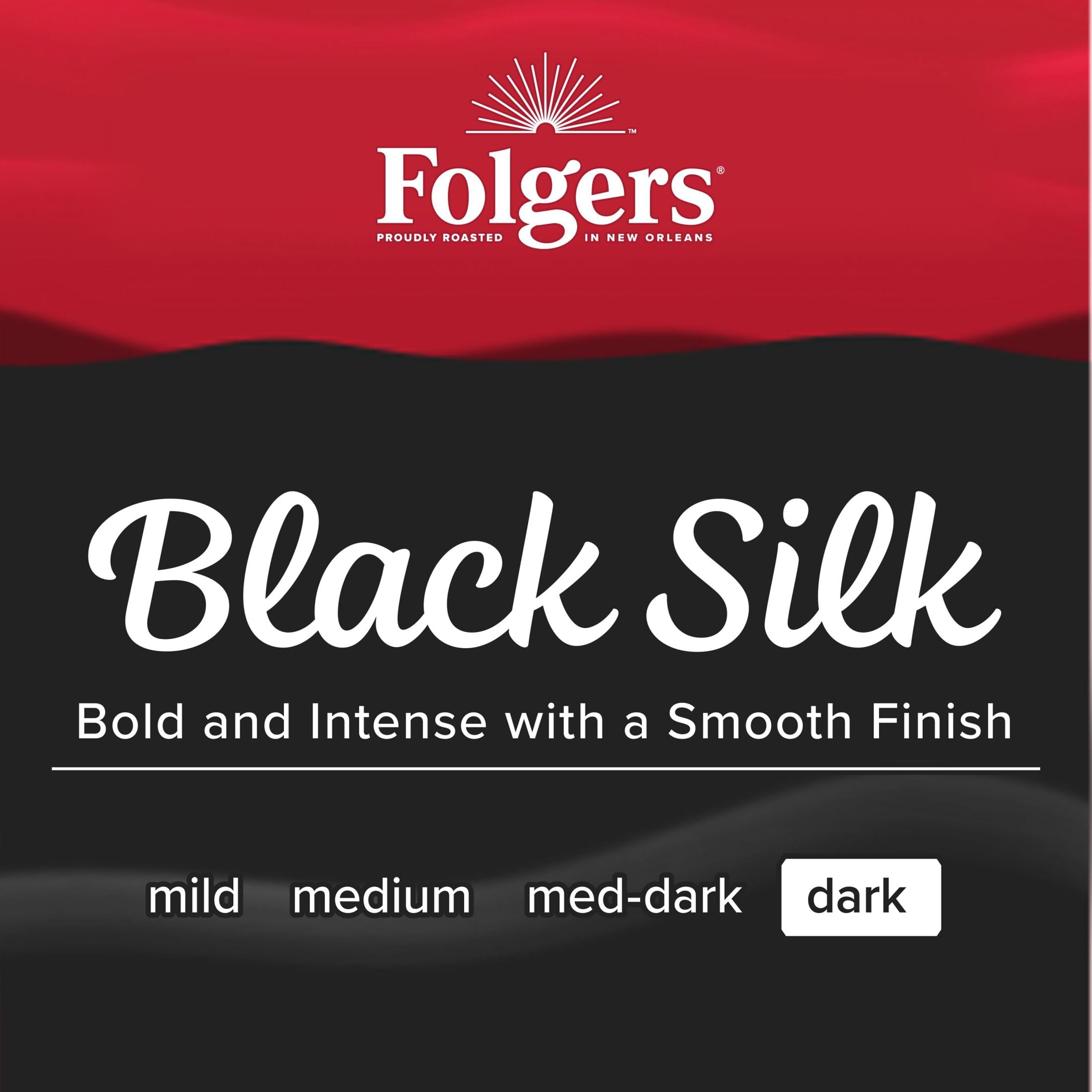 Folgers Black Silk Dark Roast Coffee Keurig K-Cup Pods 48 Count