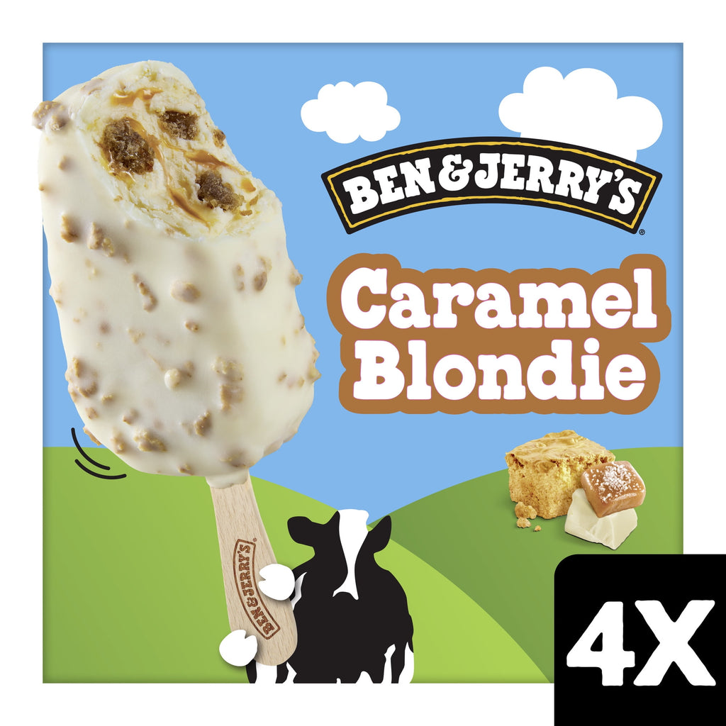 Ben & Jerry's Caramel Blondie Ice Cream Bars 4 Count 10.1 Fl Oz Box