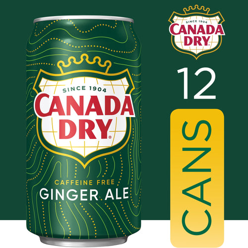 Canada Dry Caffeine Free Ginger Ale Soda Pop Cans 12 Fl Oz 12 Pack