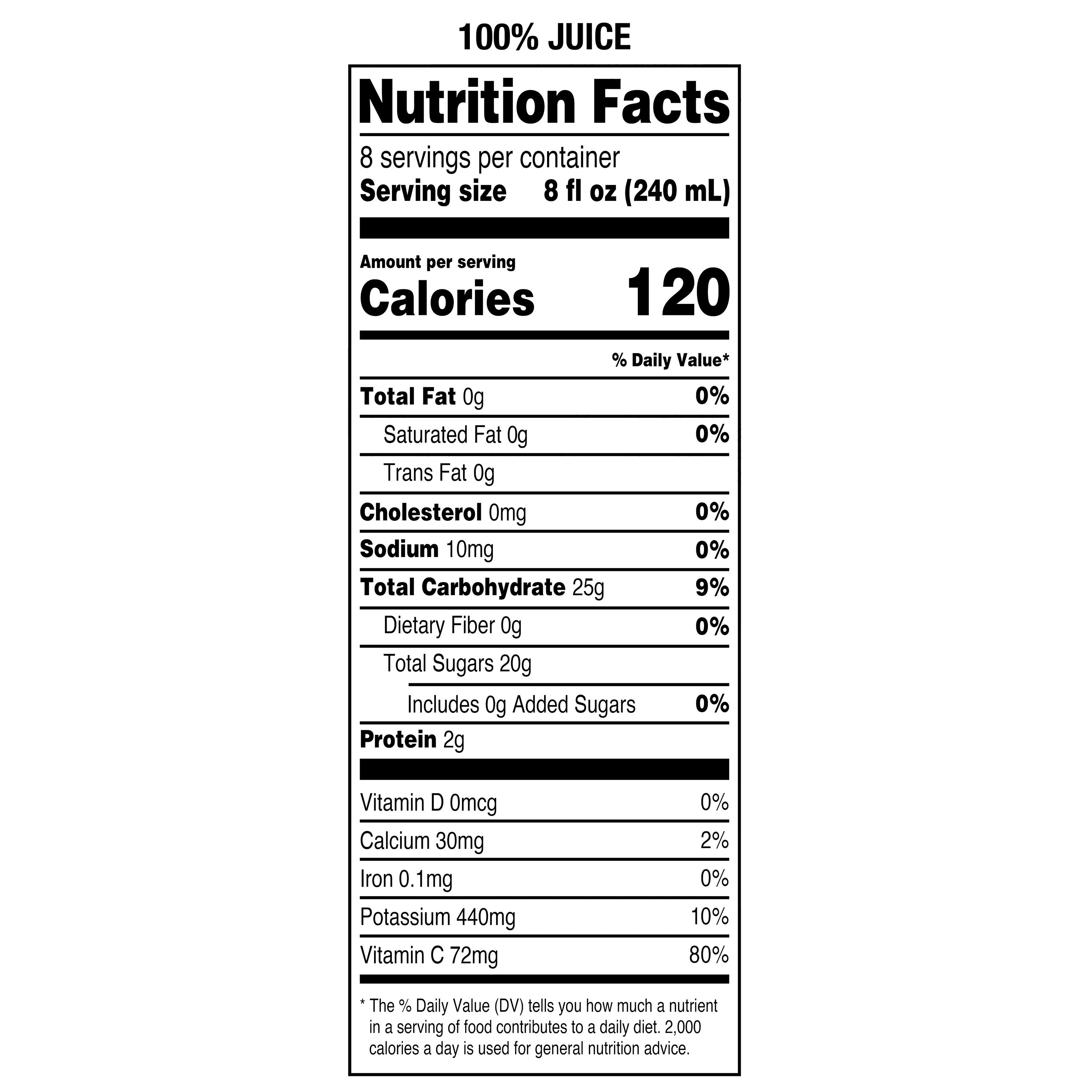 Great Value 100% Orange Juice From Concentrate With Pulp 64 fl oz