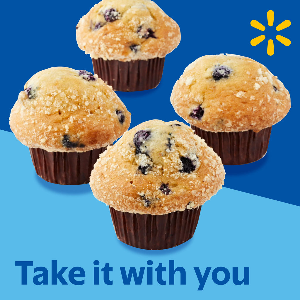 Baked Blueberry Muffins 14 Oz 4 Count Kosher Dairy Marketside