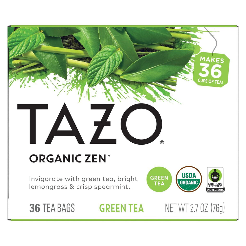 TAZO Regenerative Organic Zen Green Tea Bags 36 Count