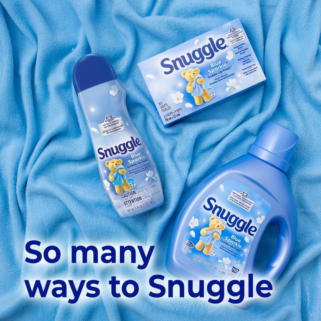 Snuggle Blue Sparkle Cuddle Up Fresh Dryer Sheets 200 Count