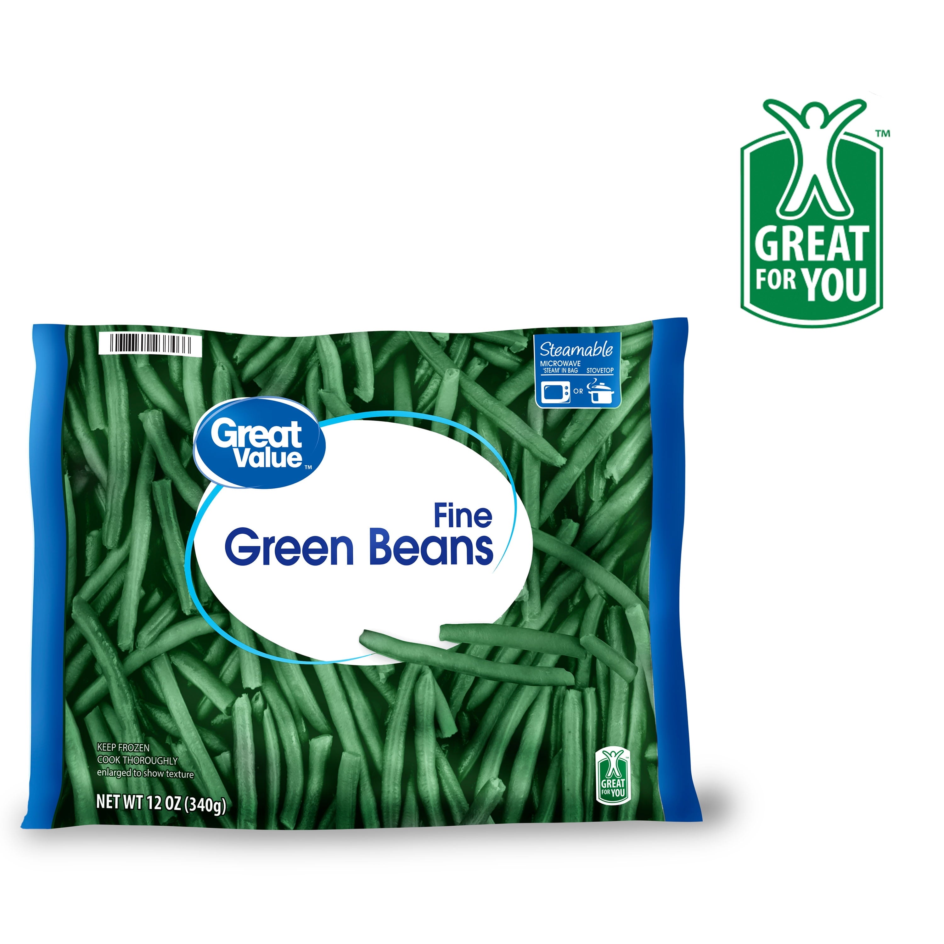 Great Value Fine Green Beans 12 Oz Frozen