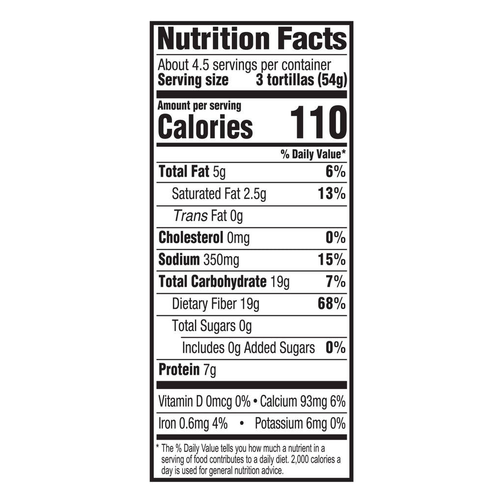 Mission Zero Net Carbs Original Flour Tortillas Street Tacos Size 14 Count 8.89 Oz