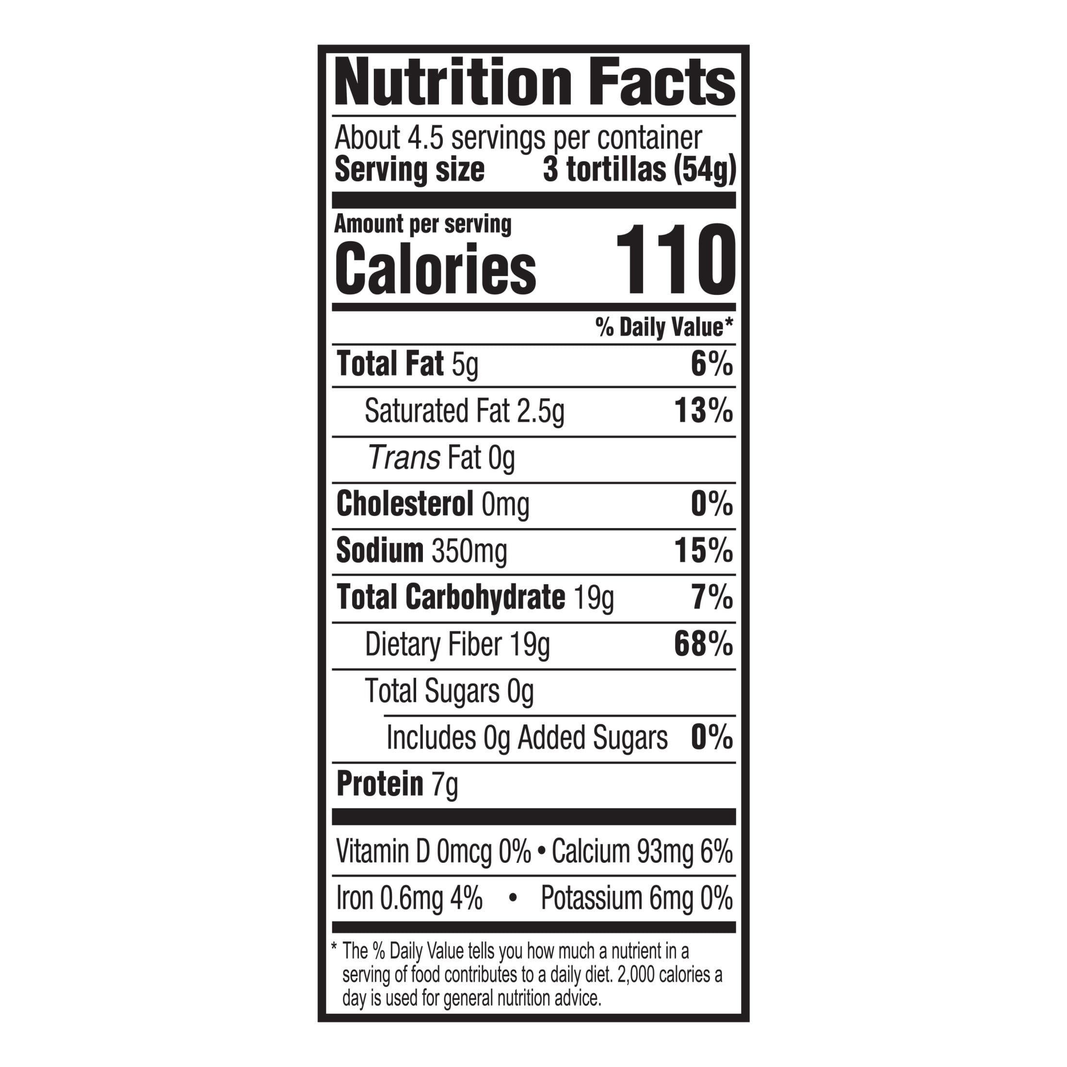 Mission Zero Net Carbs Original Flour Tortillas Street Tacos Size 14 Count 8.89 Oz