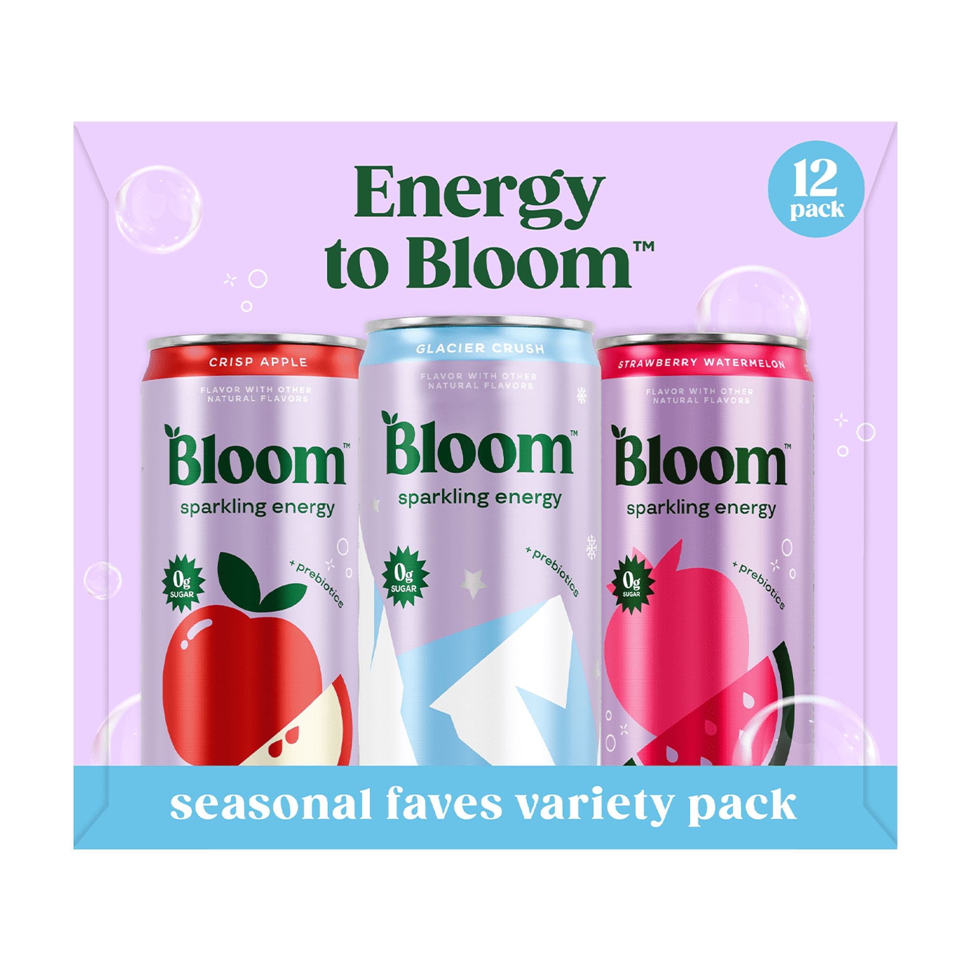 Bloom Sparkling Energy Drinks Seasonal Favorites Variety Pack 12 fl oz 12 Pack Cans