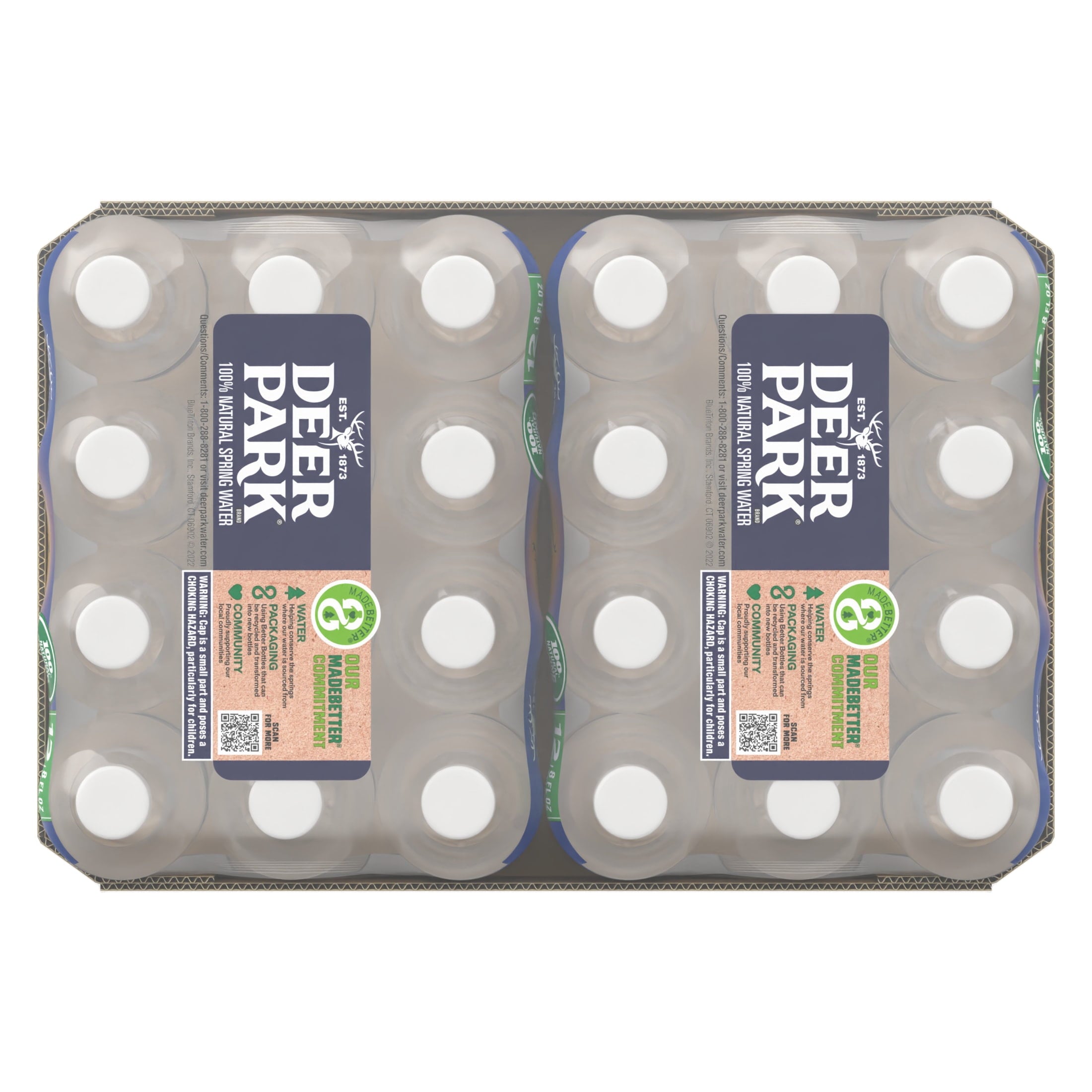Deer Park Spring Water 8 fl oz Plastic Bottles 48 Pack