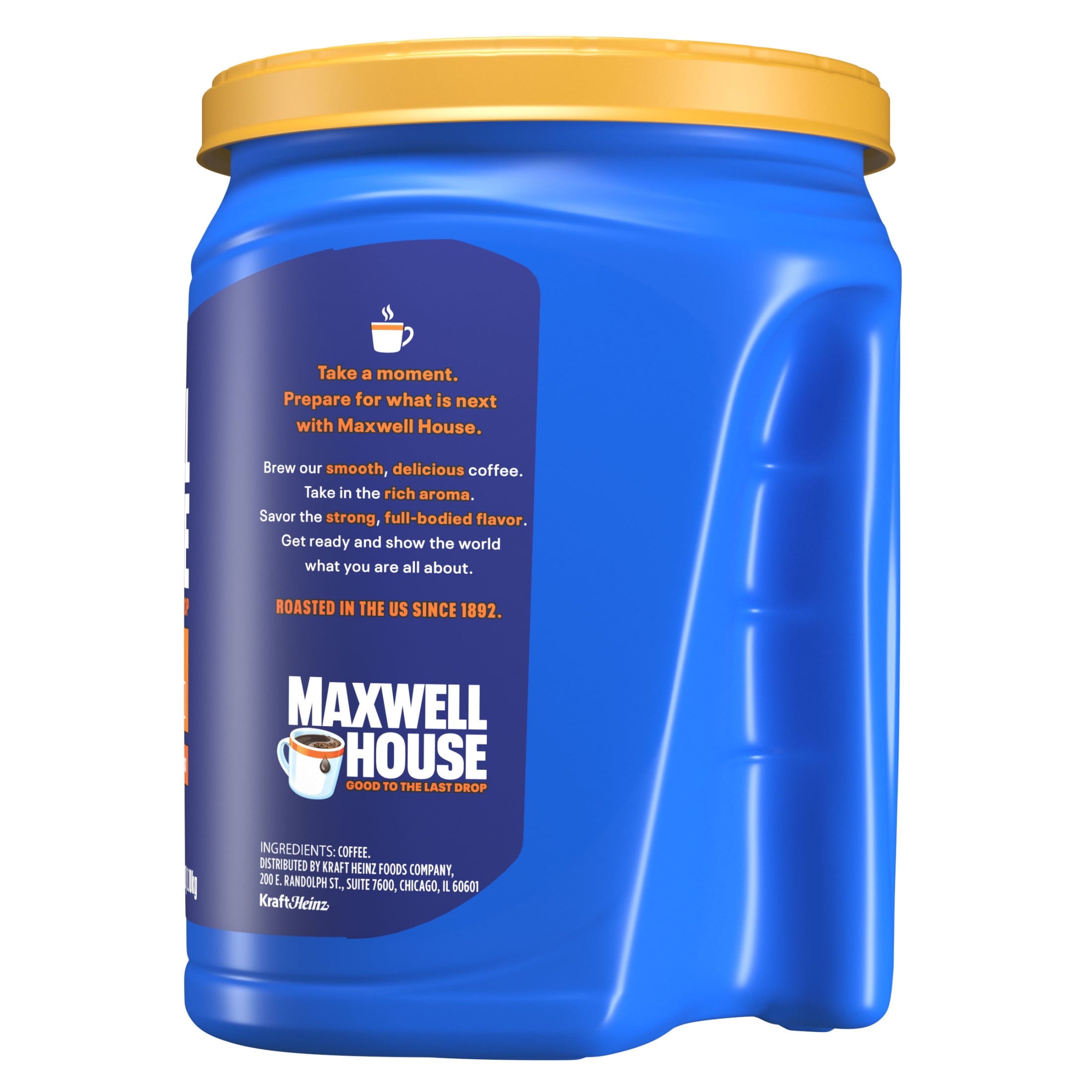 Maxwell House Breakfast Blend Naturally Caffeinated Mild Roast Ground Coffee 38.8 oz Canister