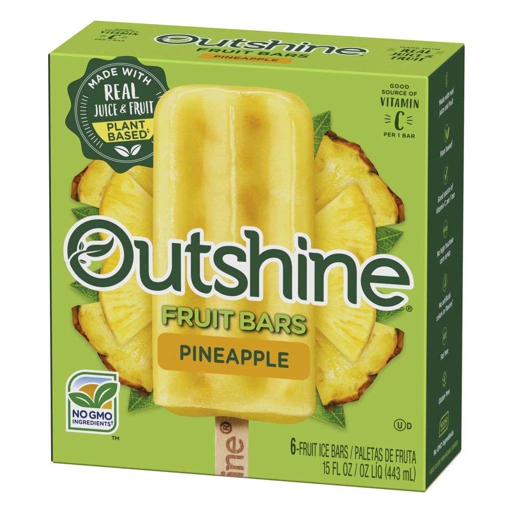 Outshine Pineapple Frozen Fruit Bars 6 Count 15 Fl Oz