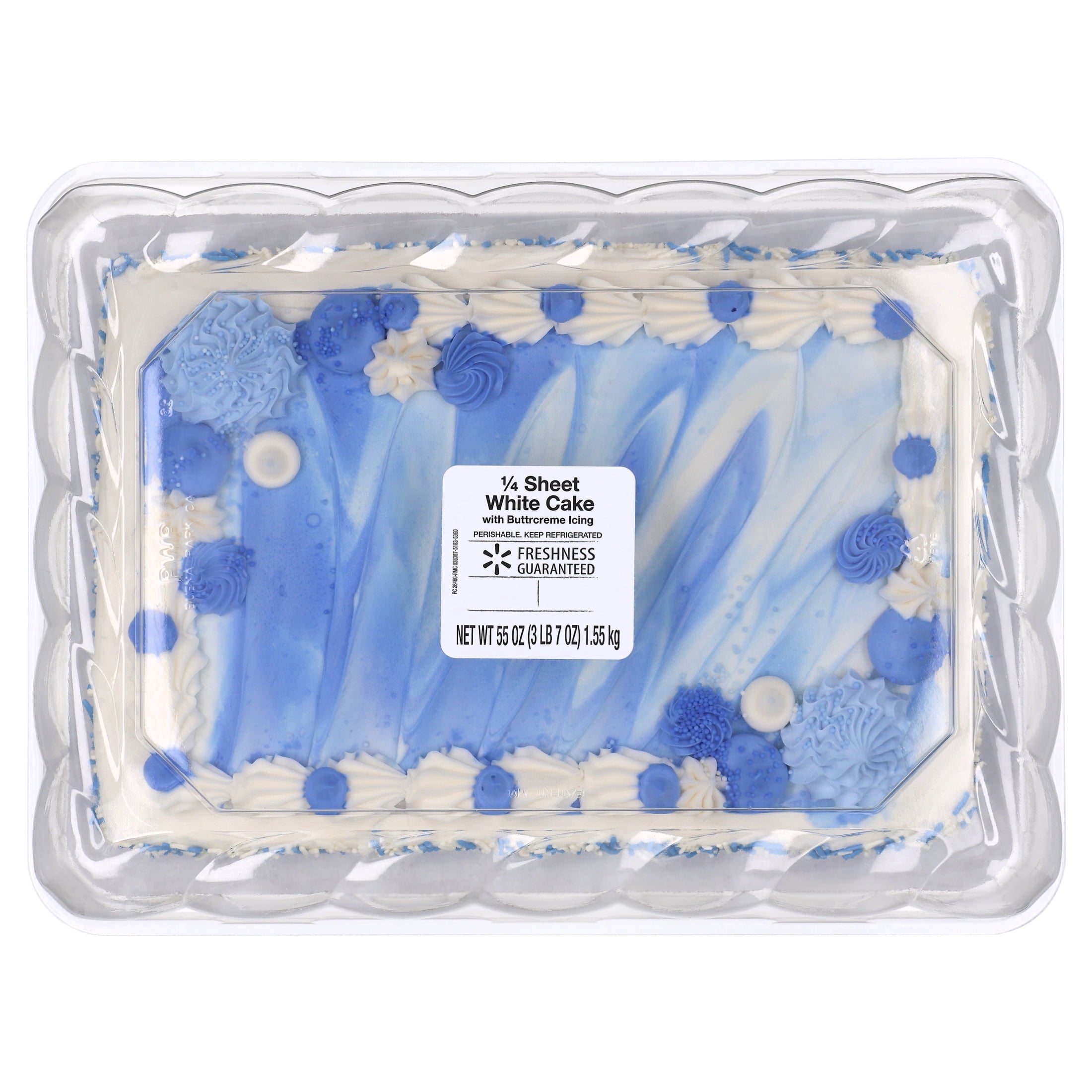 1/4 Sheet White Cake 55 Oz 4 Servings Freshness Guaranteed