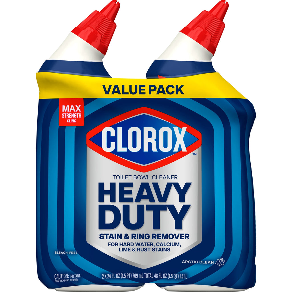 Clorox Heavy Duty Toilet Bowl Cleaner Stain Remover Arctic Clean 24 fl oz 2 Pack