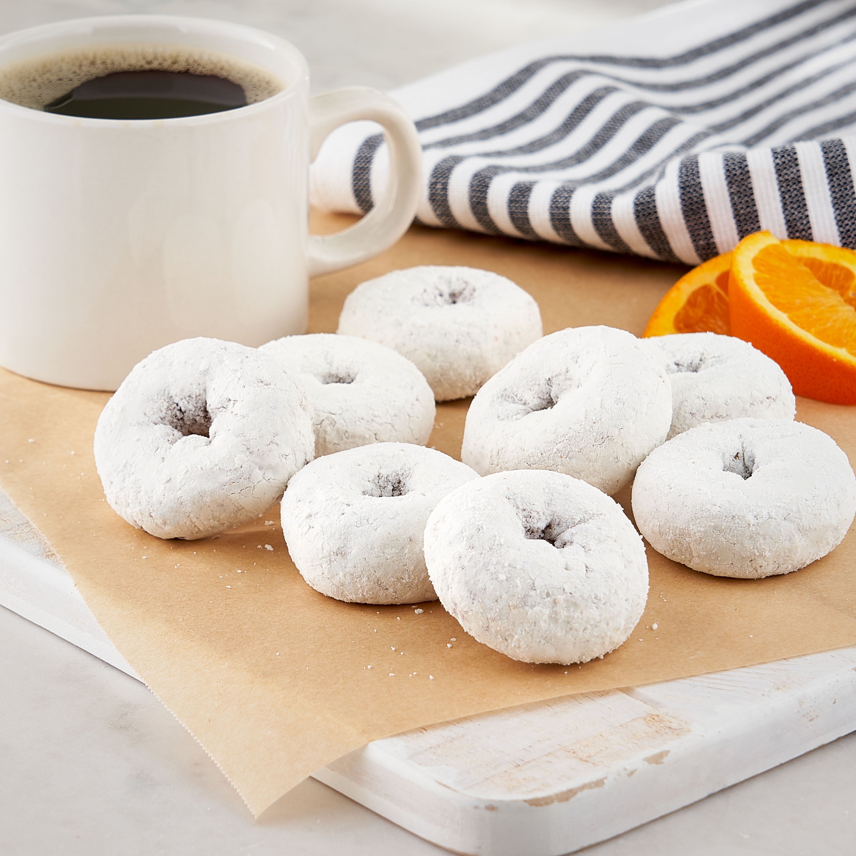 Mini Powdered Sugar Donuts 4 Oz 8 Count Freshness Guaranteed
