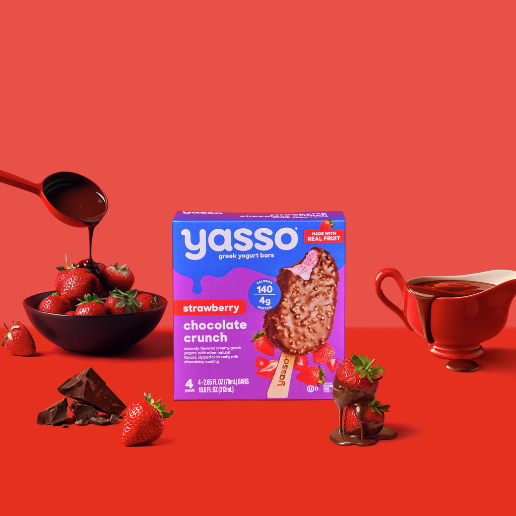 Yasso Strawberry Chocolate Crunch Frozen Greek Yogurt Bars 4 Count