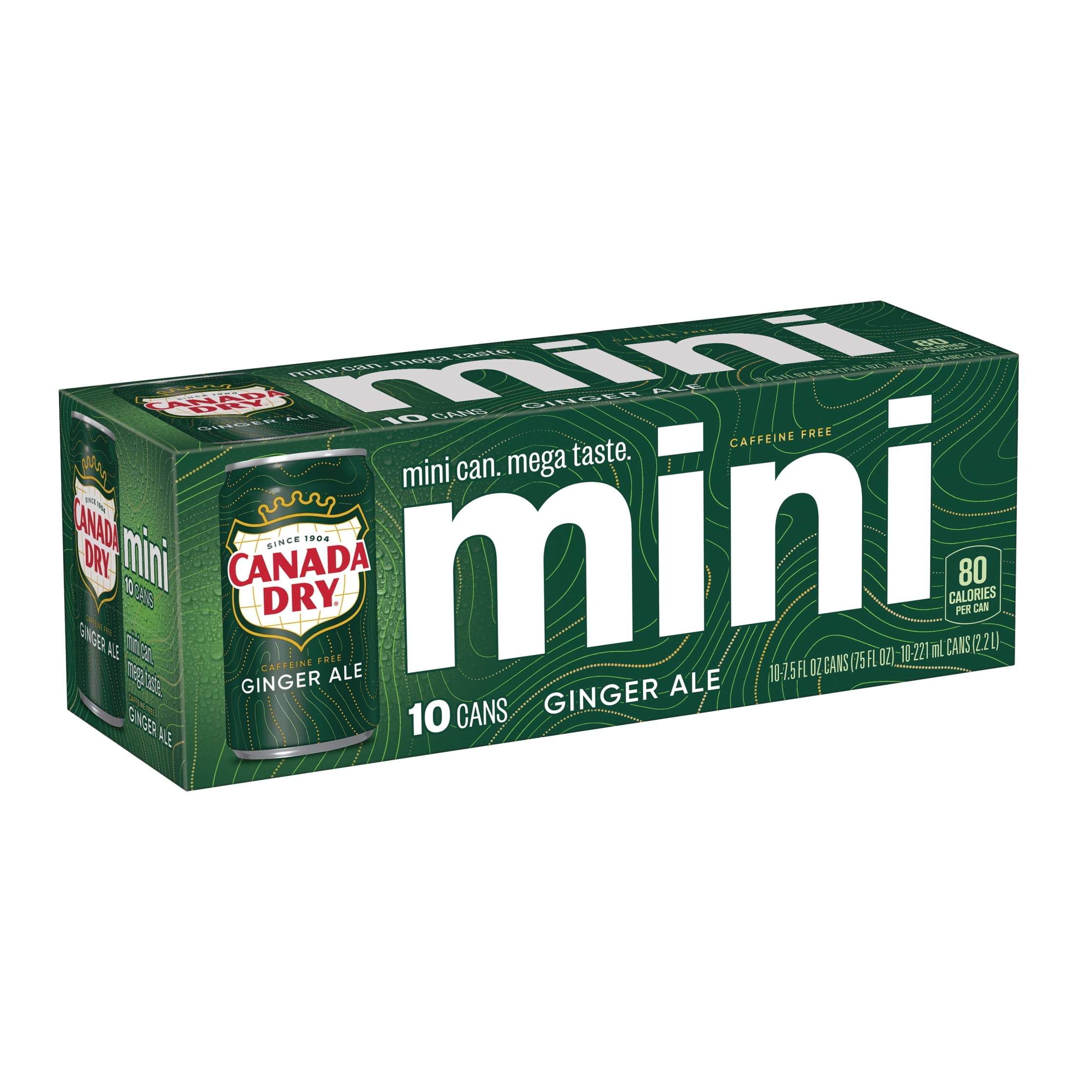 Canada Dry Caffeine Free Ginger Ale Soda Pop Cans 7.5 Fl Oz 10 Pack