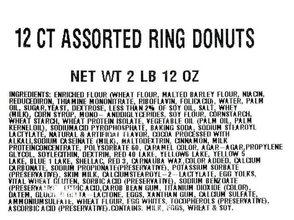 Assorted Ring Donuts 12 Oz 12 Count Freshness Guaranteed
