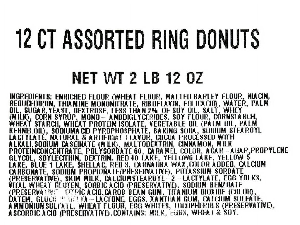 Assorted Ring Donuts 12 Oz 12 Count Freshness Guaranteed