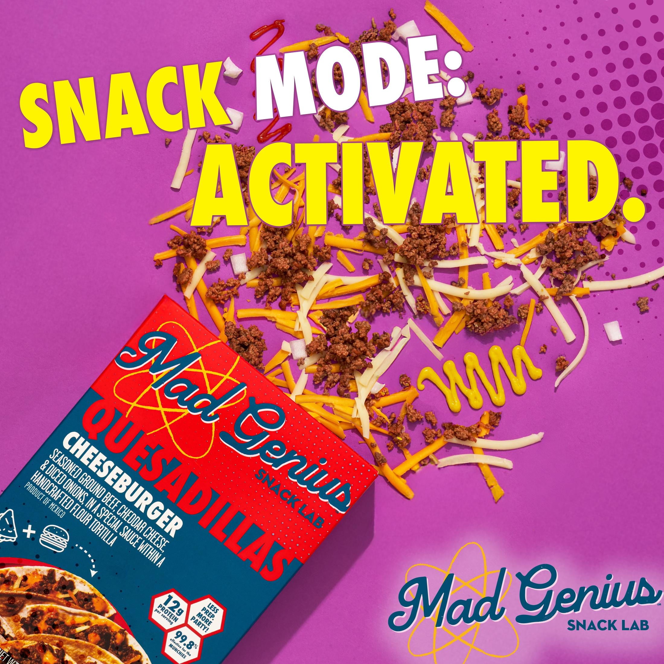 Mad Genius Cheeseburger Quesadillas Frozen 14 Oz 4 Count
