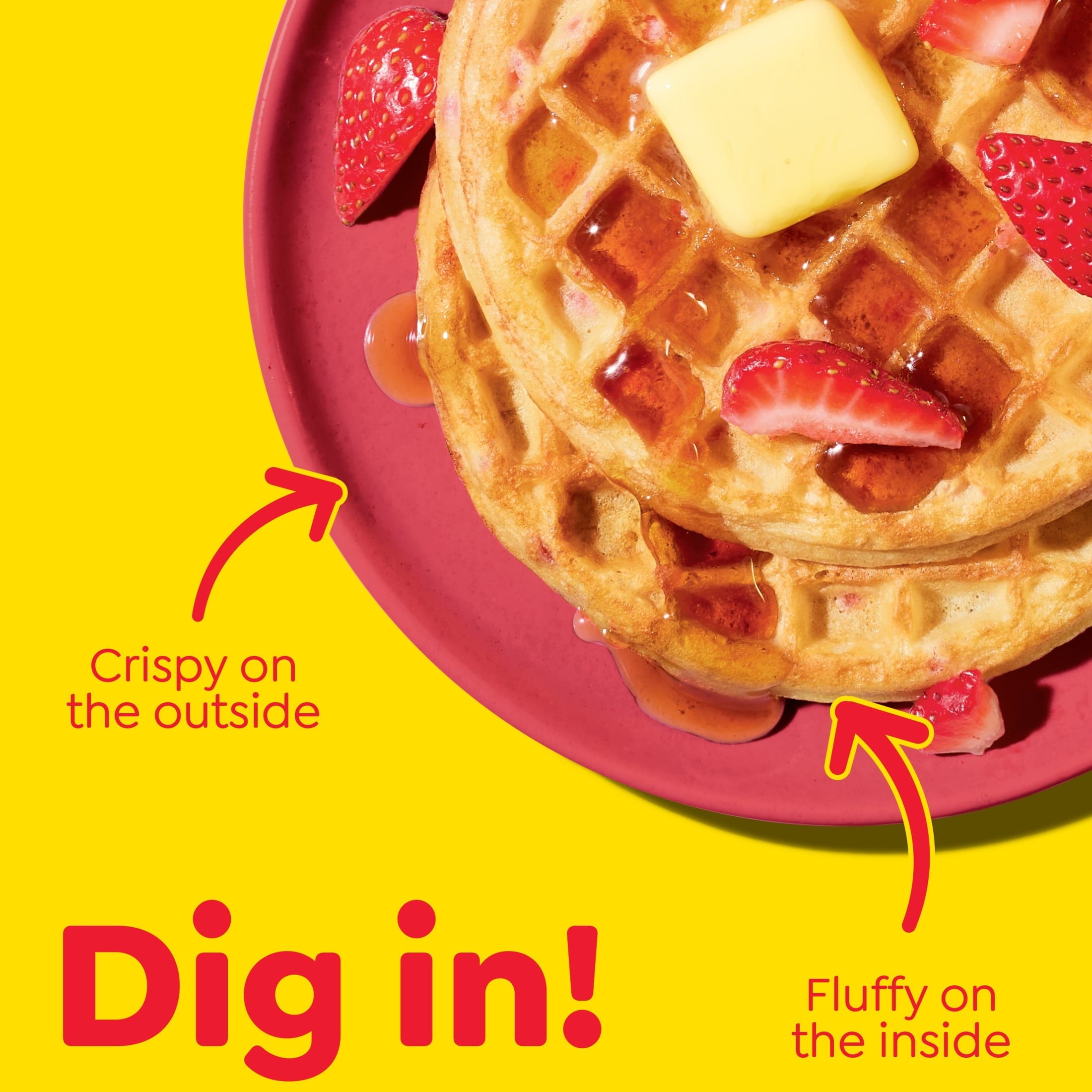 Eggo Strawberry Waffles Frozen 12.3 Oz 10 Count
