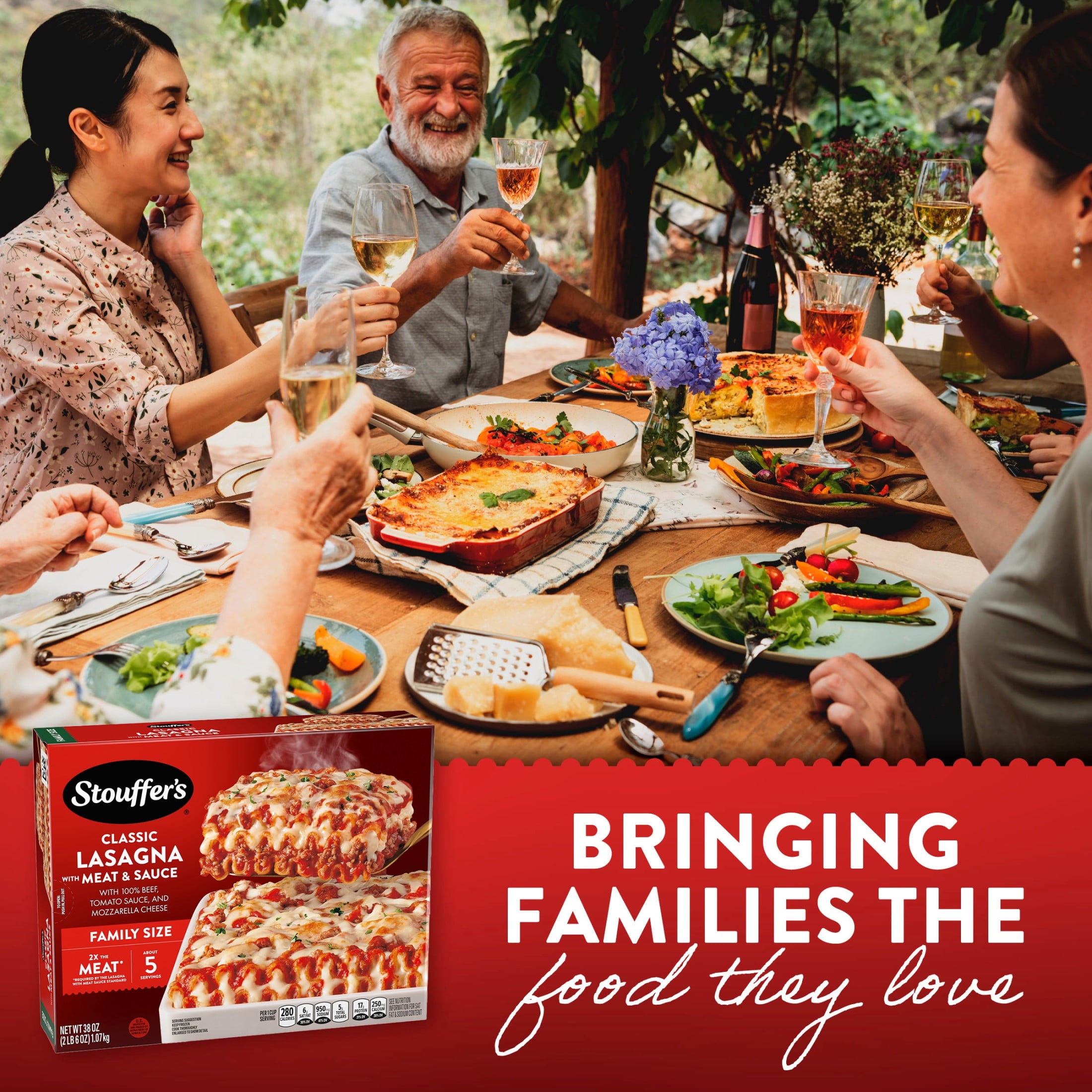 Stouffer's Family Size Lasagna with Meat and Sauce Frozen 38 Oz