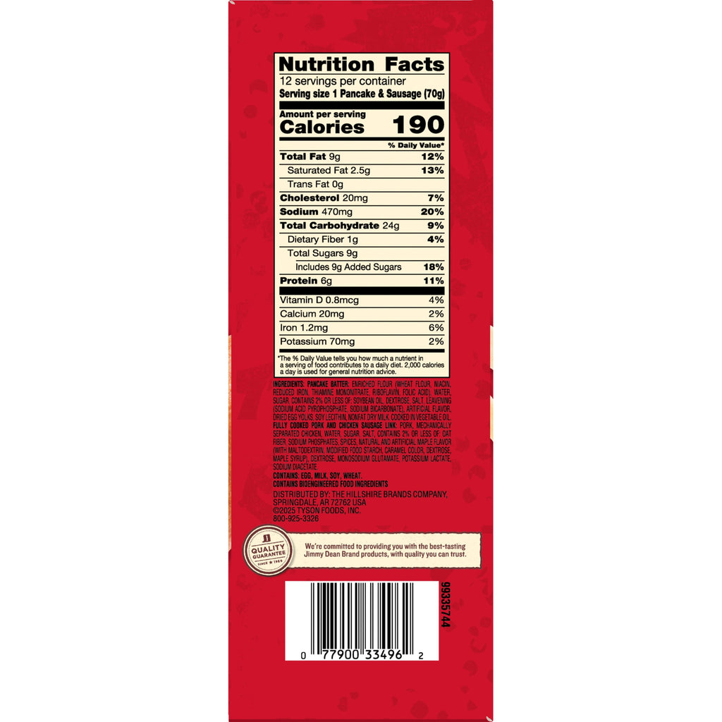 Jimmy Dean Original Pancakes & Sausage on a Stick Frozen 30 Oz 12 Count