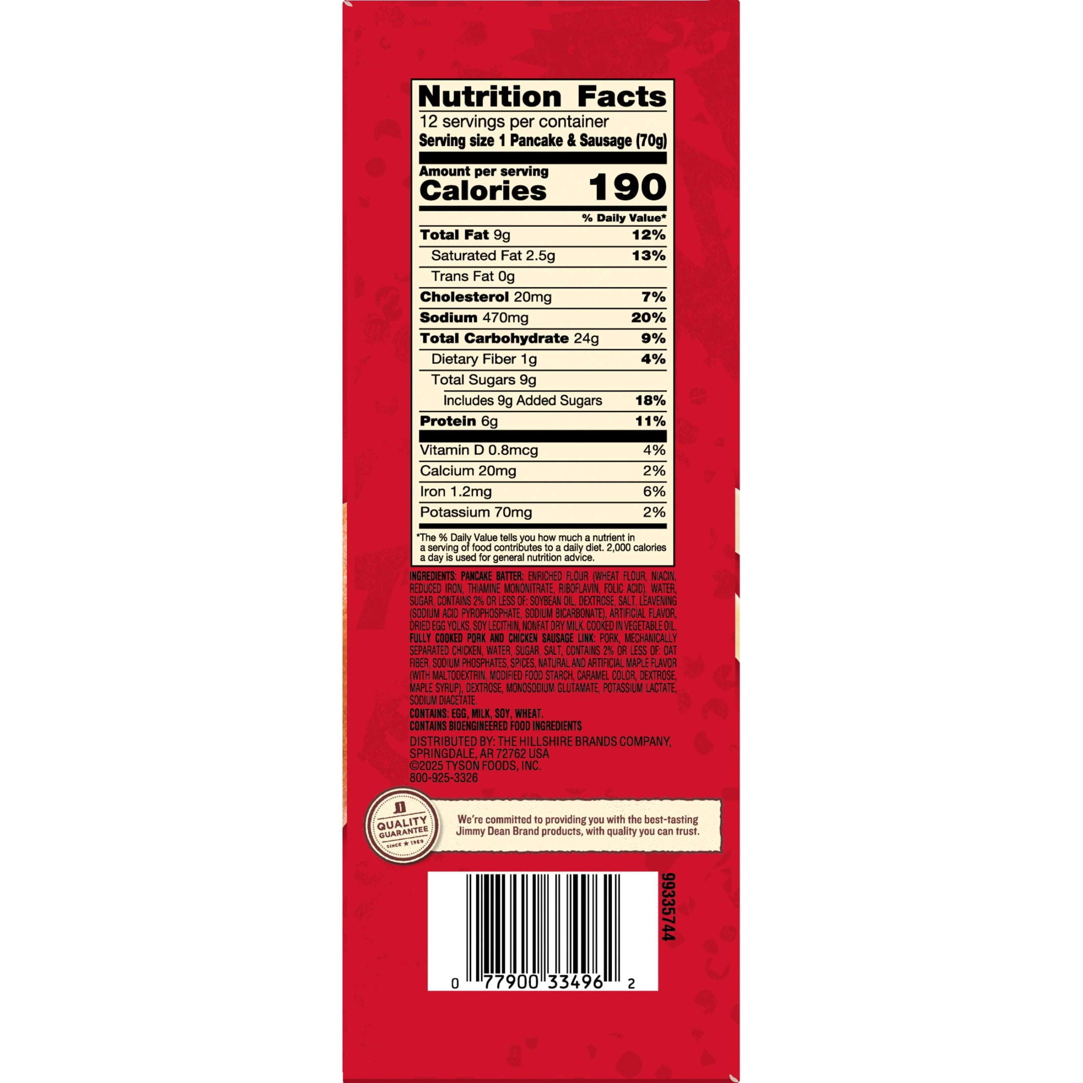 Jimmy Dean Original Pancakes & Sausage on a Stick Frozen 30 Oz 12 Count