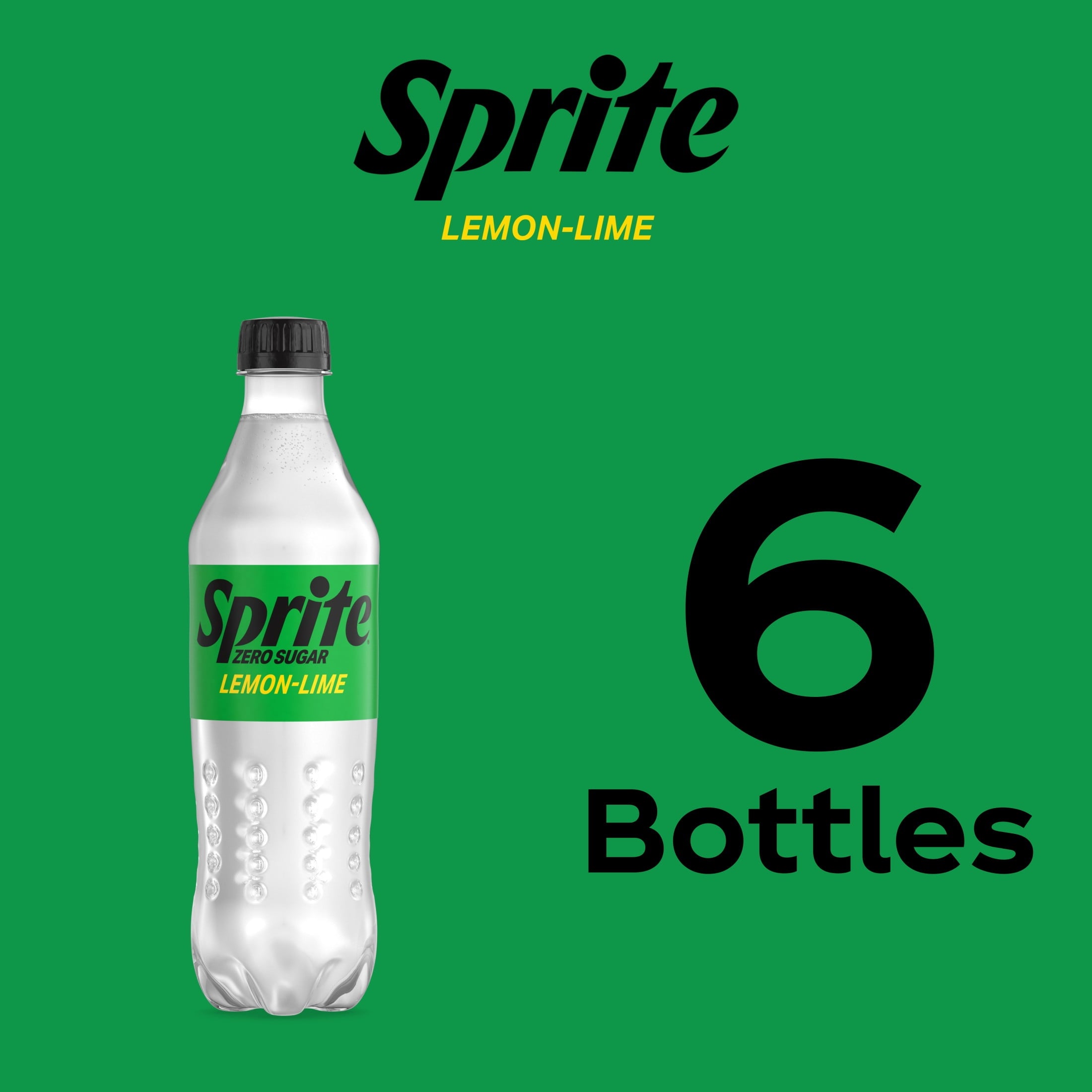 Sprite Zero Sugar Lemon-Lime Caffeine Free Soda Pop Bottles 16.9 Fl Oz 6 Pack