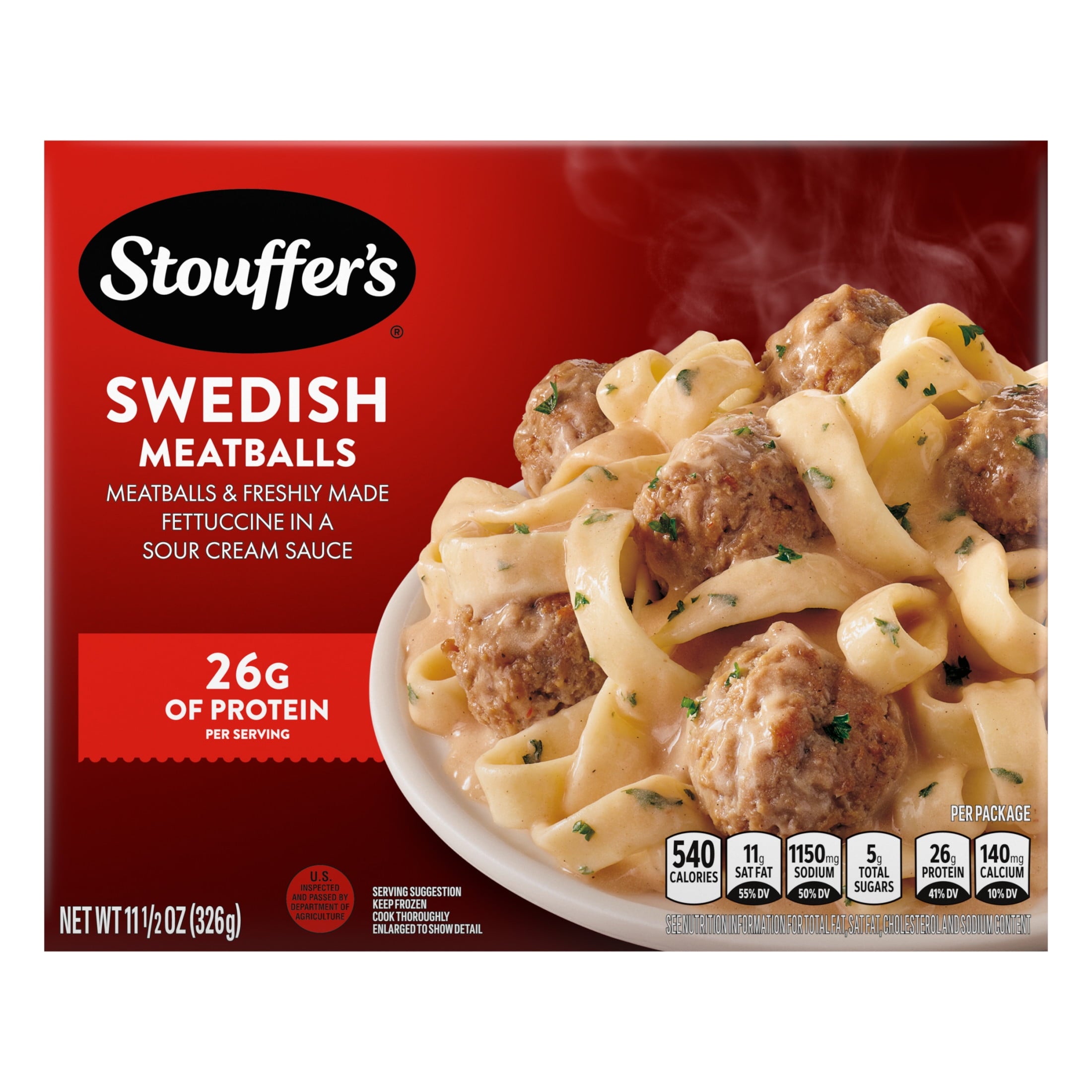 Stouffer's Swedish Meatballs Frozen Pasta Single Serve 11.5 Oz
