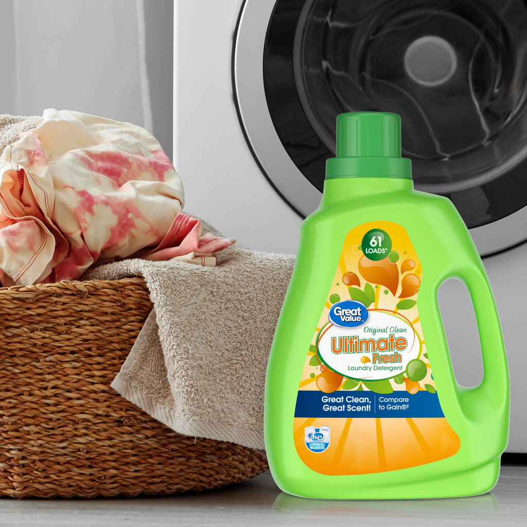 Great Value Ultimate Fresh Liquid Laundry Detergent Original Clean 88 fl oz 61 Loads