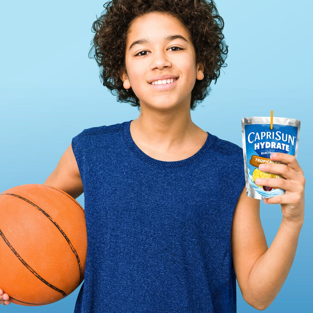 Capri Sun Hydrate with Electrolytes Tropical Punch Flavored Drink 6 fl oz Pouches 10 Count