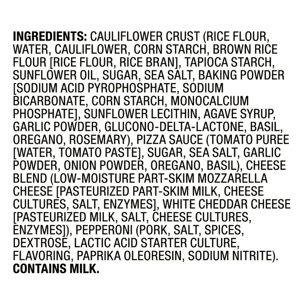 Bettergoods Gluten-Free Cauliflower Thin Crust Pepperoni Frozen Pizza 12.5 Oz
