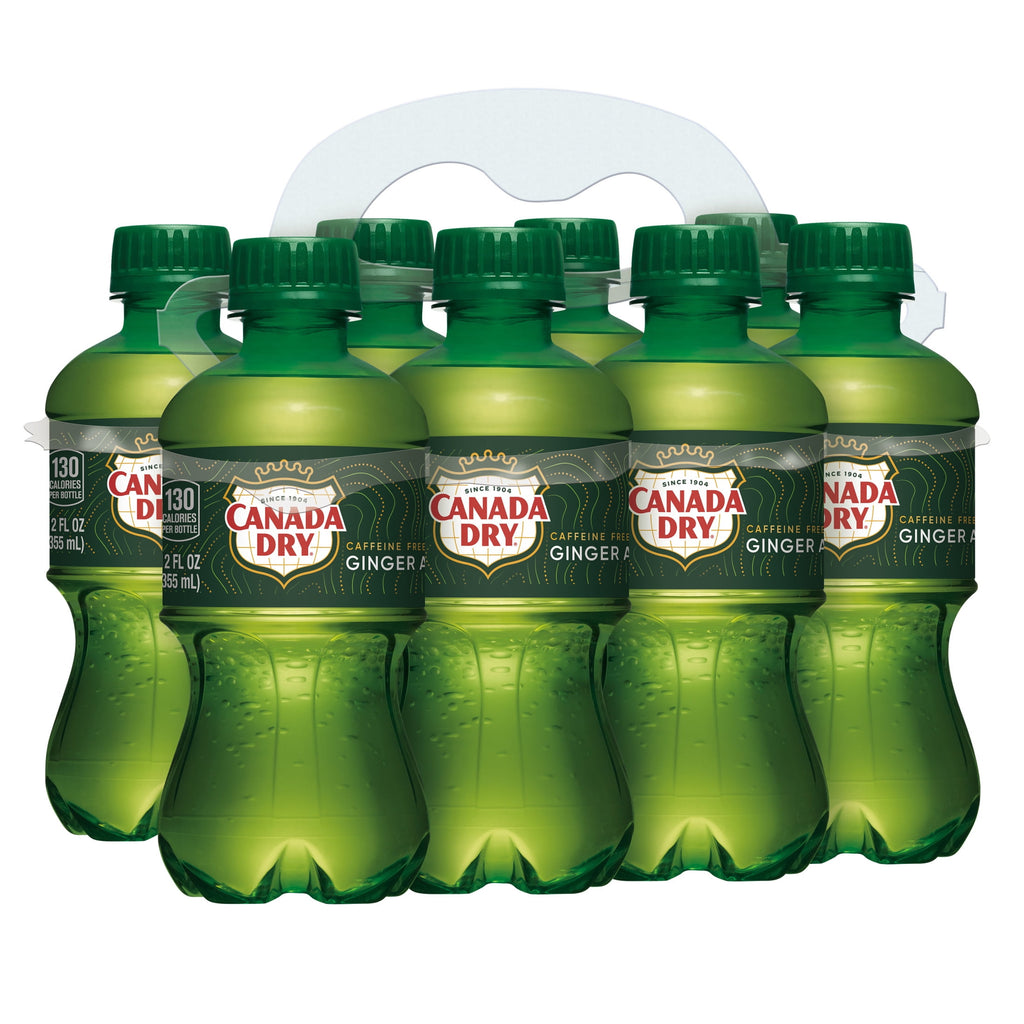 Canada Dry Caffeine Free Ginger Ale Soda Pop Bottles 12 Fl Oz 8 Pack