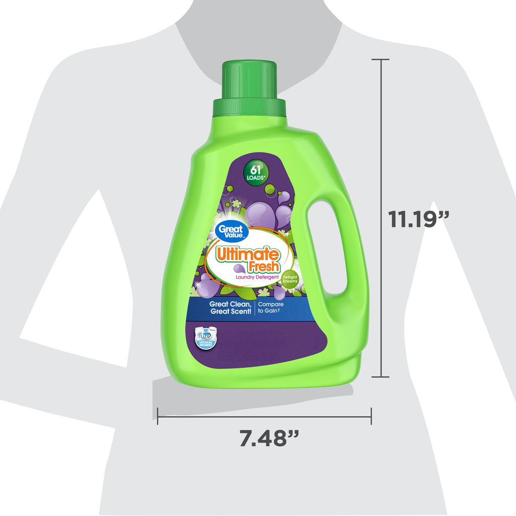 Great Value Ultimate Fresh Liquid Laundry Detergent Twilight Dreams 88 fl oz 61 Loads
