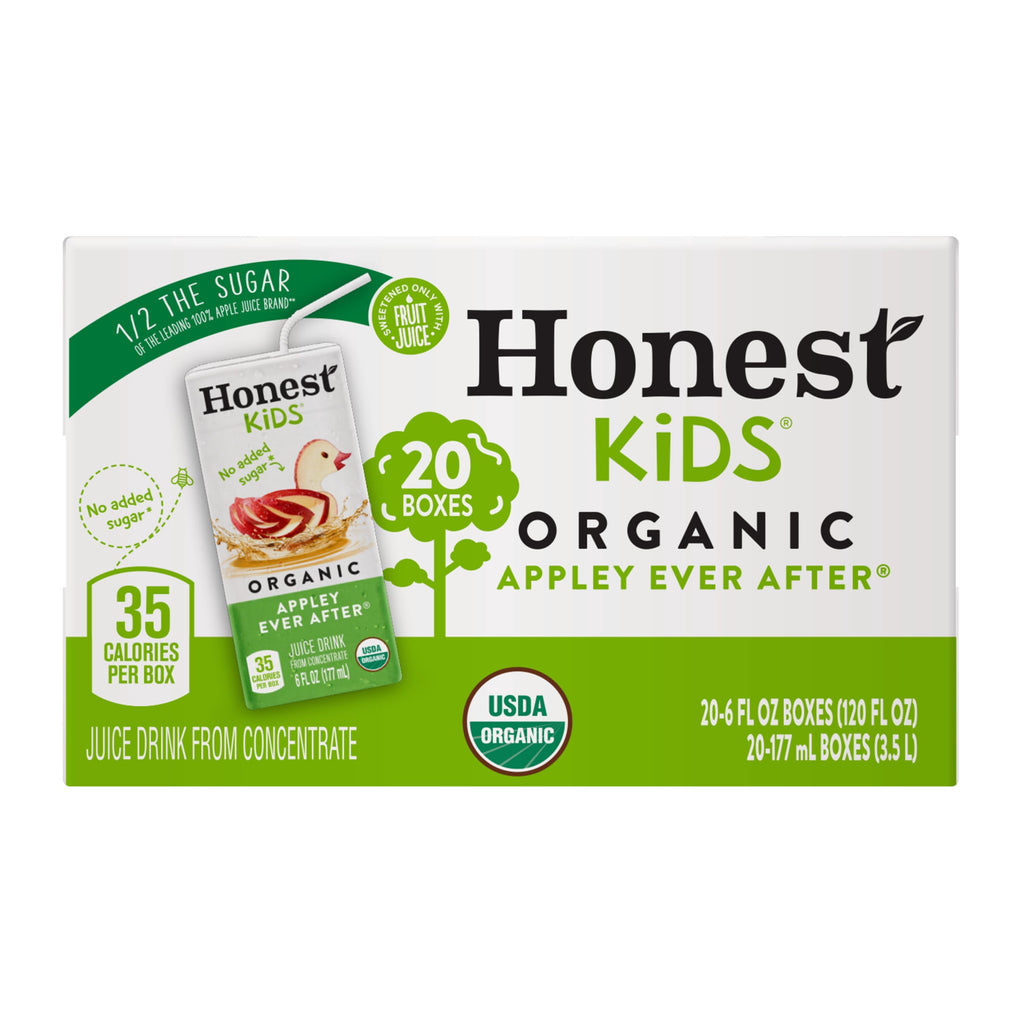 Honest Kids Appley Ever After Organic Juice Drink Cartons 6 fl oz 20 Pack
