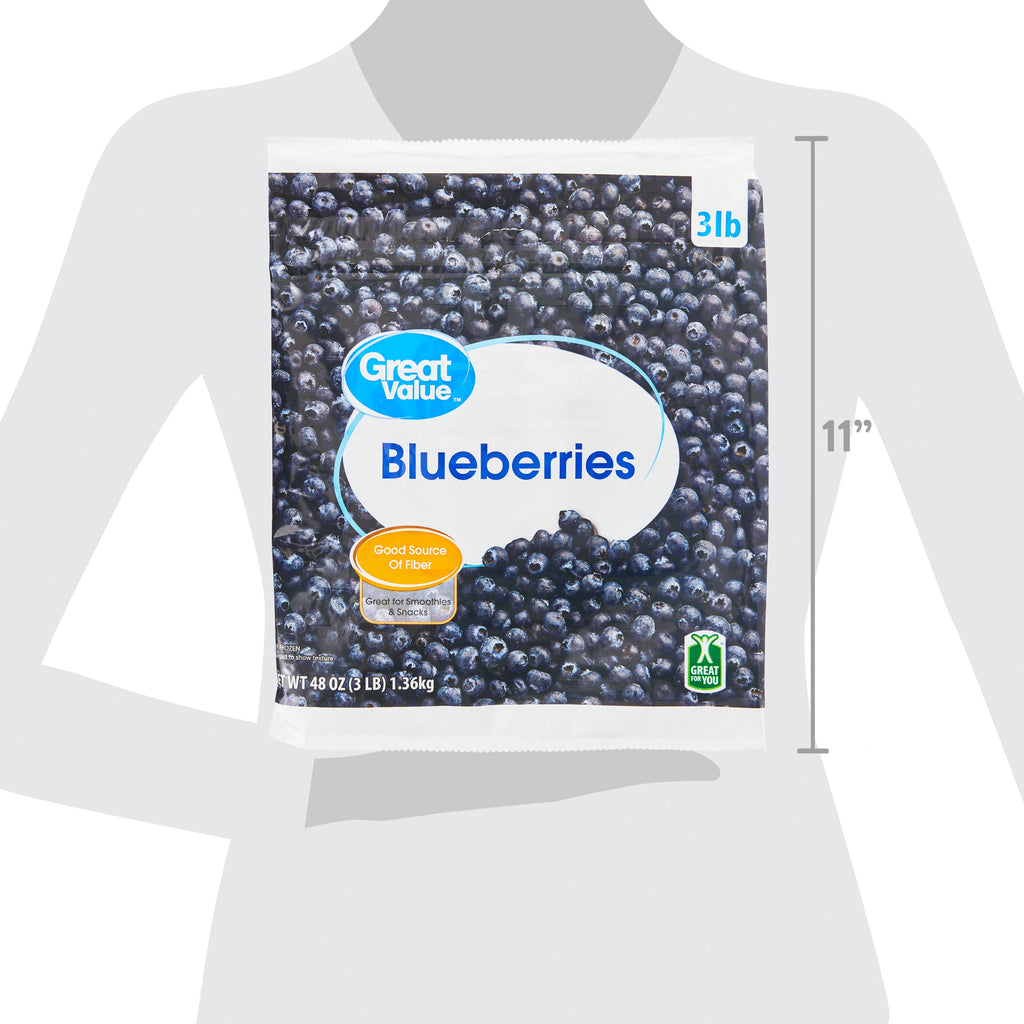 Great Value Whole Blueberries Frozen 48 Oz