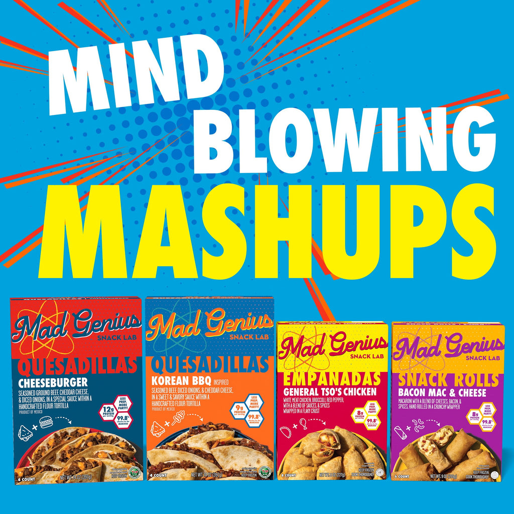 Mad Genius Cheeseburger Quesadillas Frozen 14 Oz 4 Count