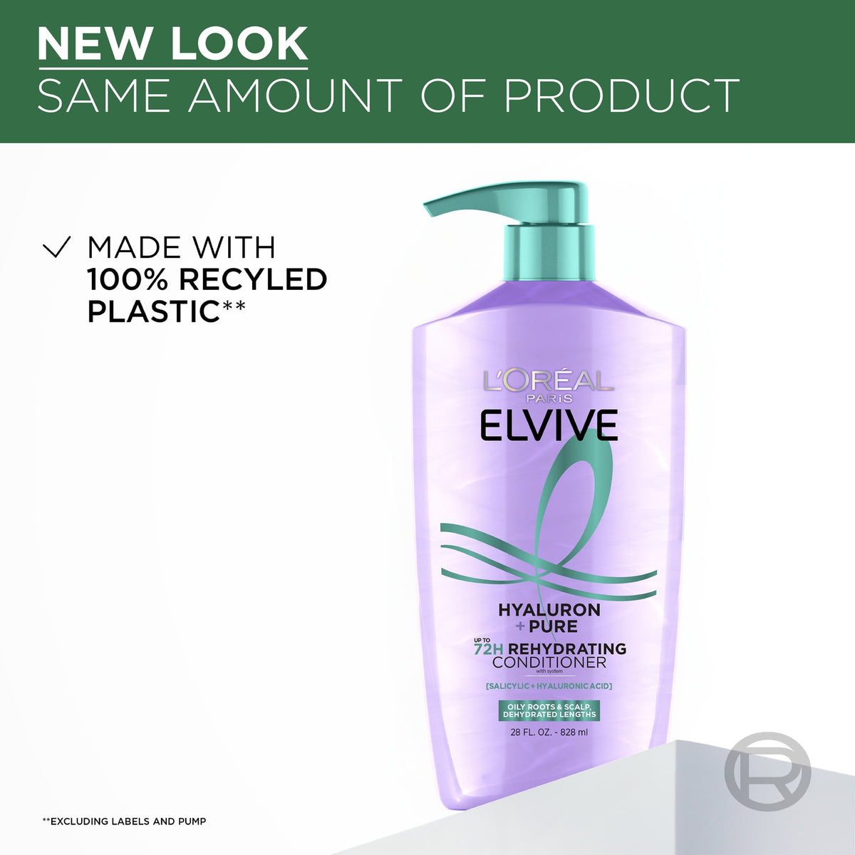 L'Oreal Paris Elvive Hyaluron Pure Rehydrating Conditioner for Oily Hair 28 fl oz