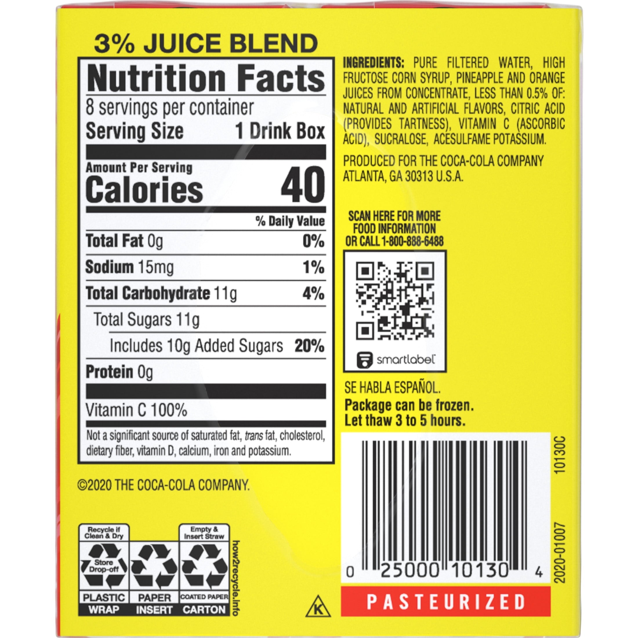 Hi-C Flashin' Fruit Punch Juice Drink 6 fl oz 8 Pack