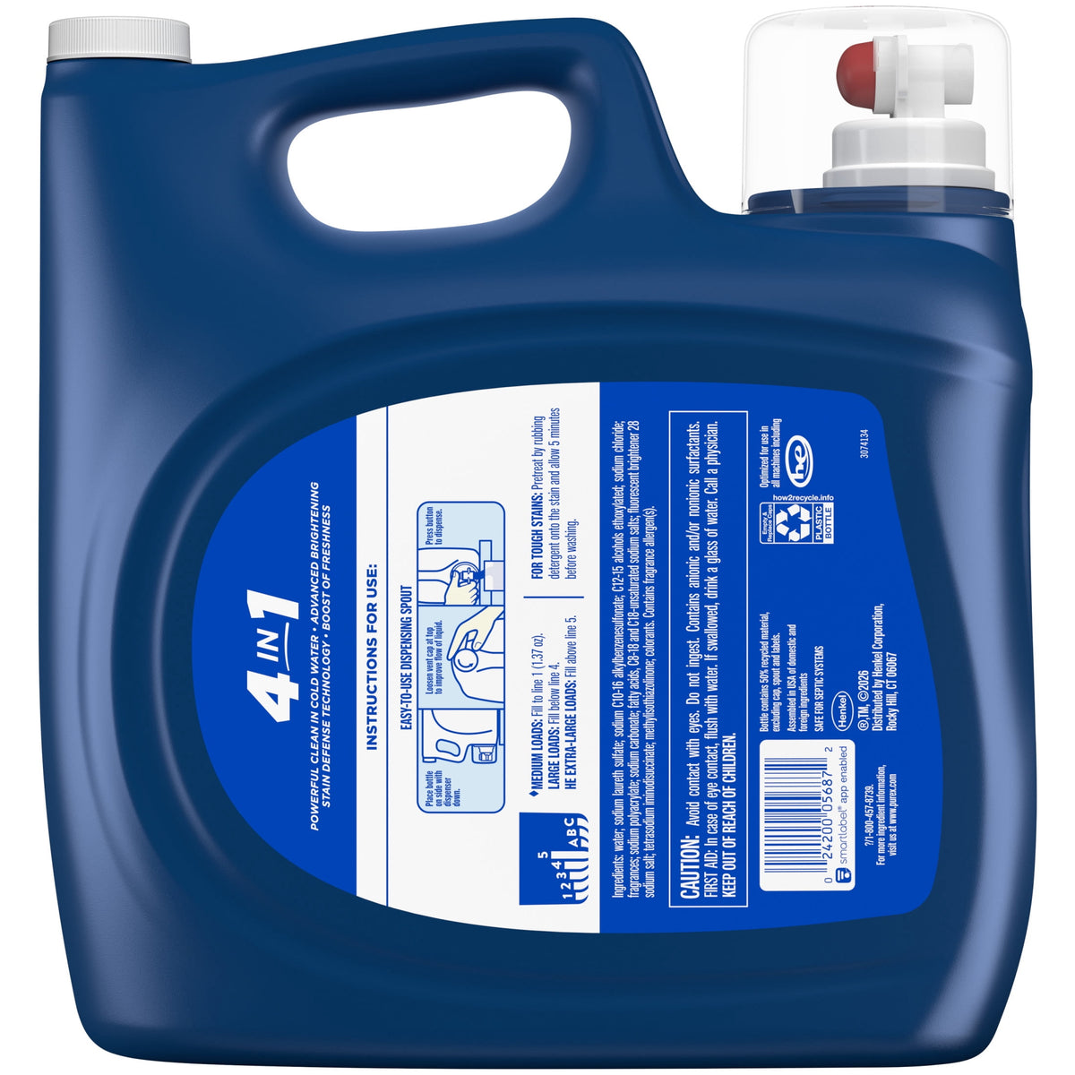 Purex Advanced Oxi + Odor Fighter Liquid Laundry Detergent Fresh Morning 199 fl oz 145 Loads