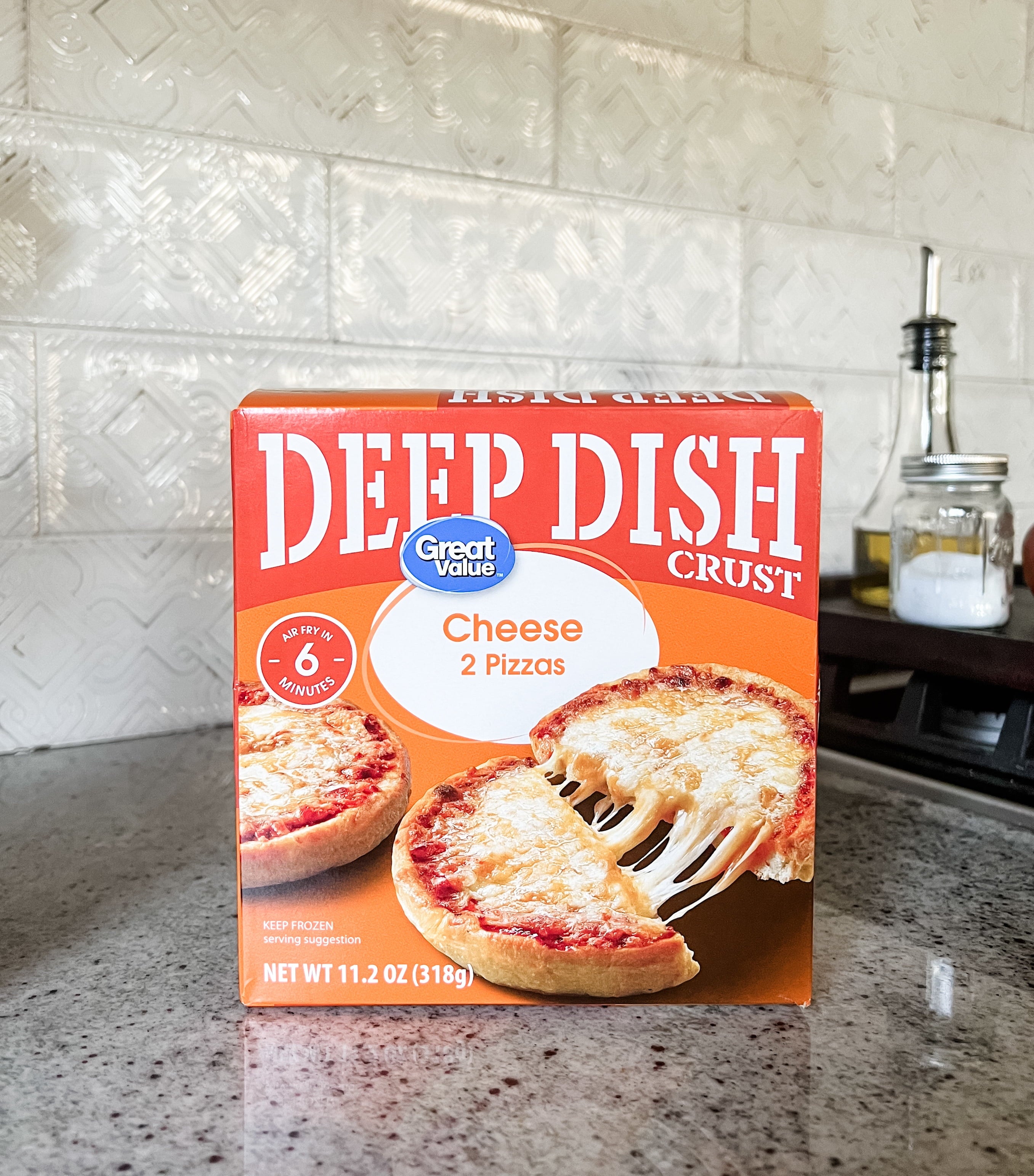 Great Value Deep Dish Four Cheese Frozen Pizza 11.2 Oz 2 Count