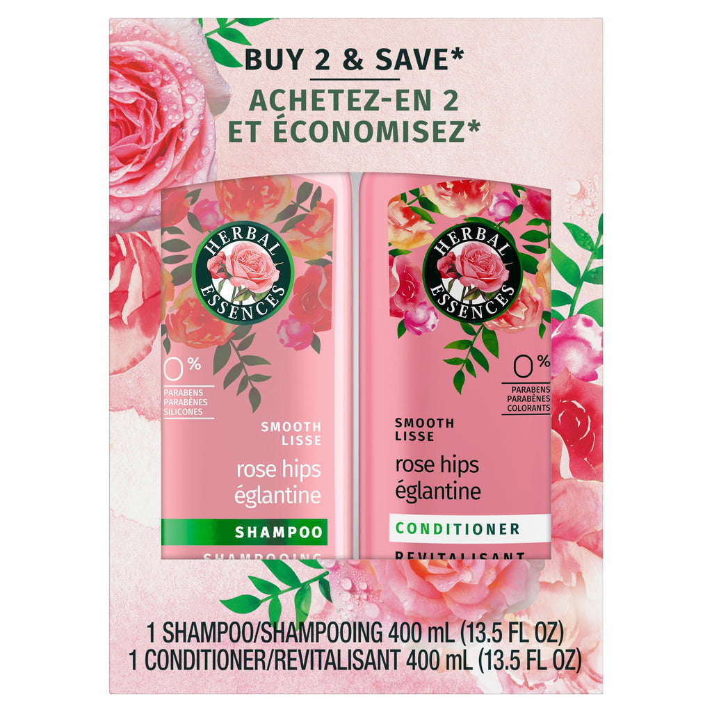Herbal Essences Smooth Collection Rose Hips Shampoo & Conditioner Set 13.5 fl oz Each