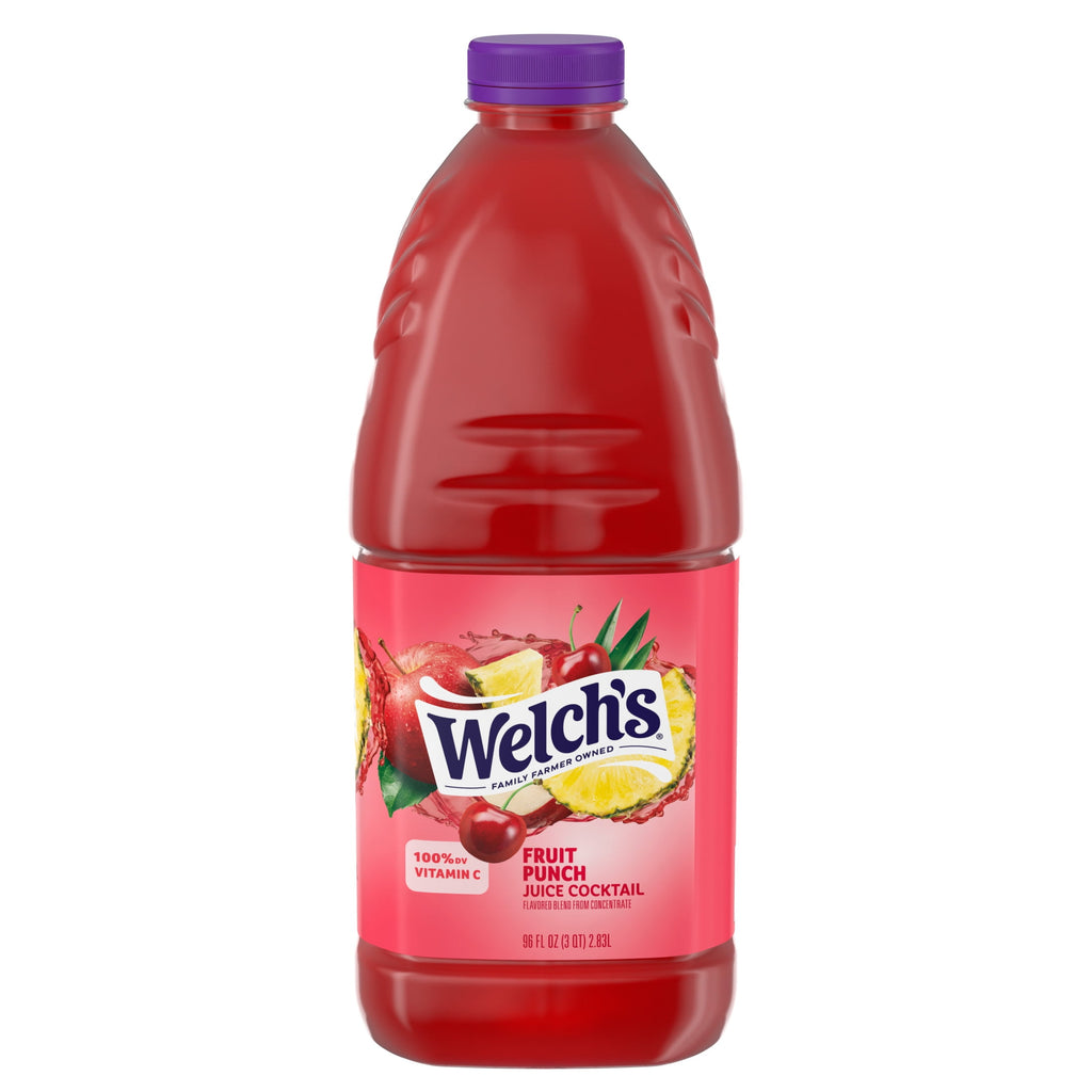 Welch's Fruit Punch Juice Cocktail Pulp-Free 96 fl oz Bottle