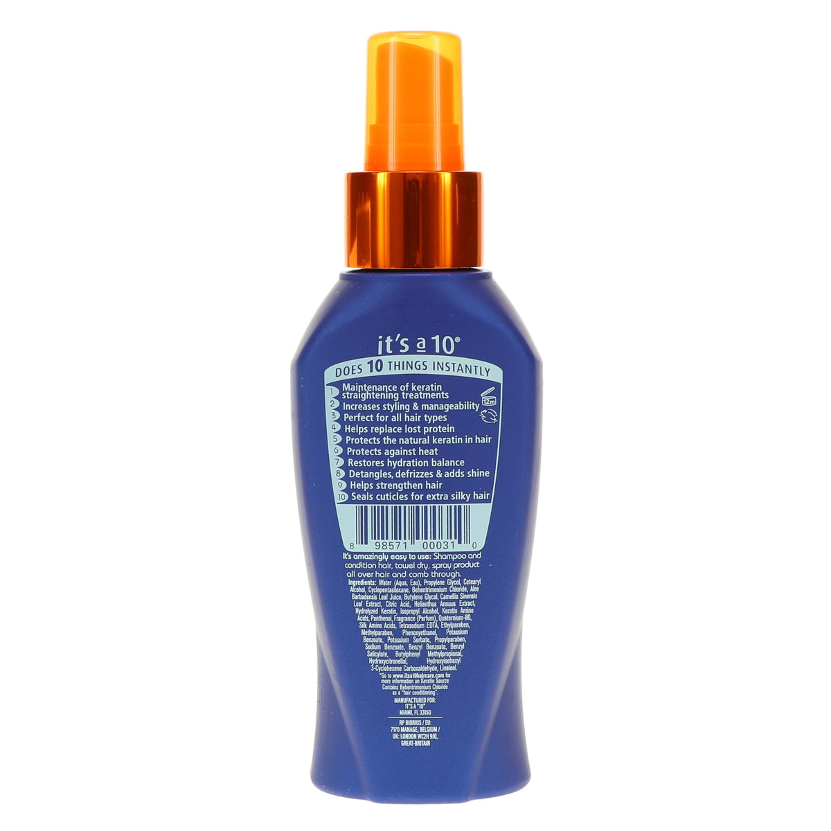 It's a 10 Miracle Leave-In Conditioner Plus Keratin 4 fl oz