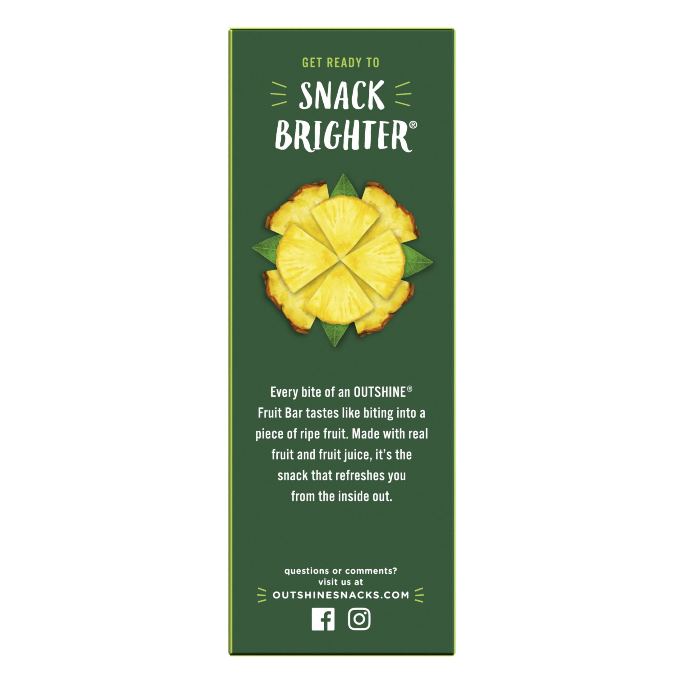 Outshine Pineapple Frozen Fruit Bars 6 Count 15 Fl Oz