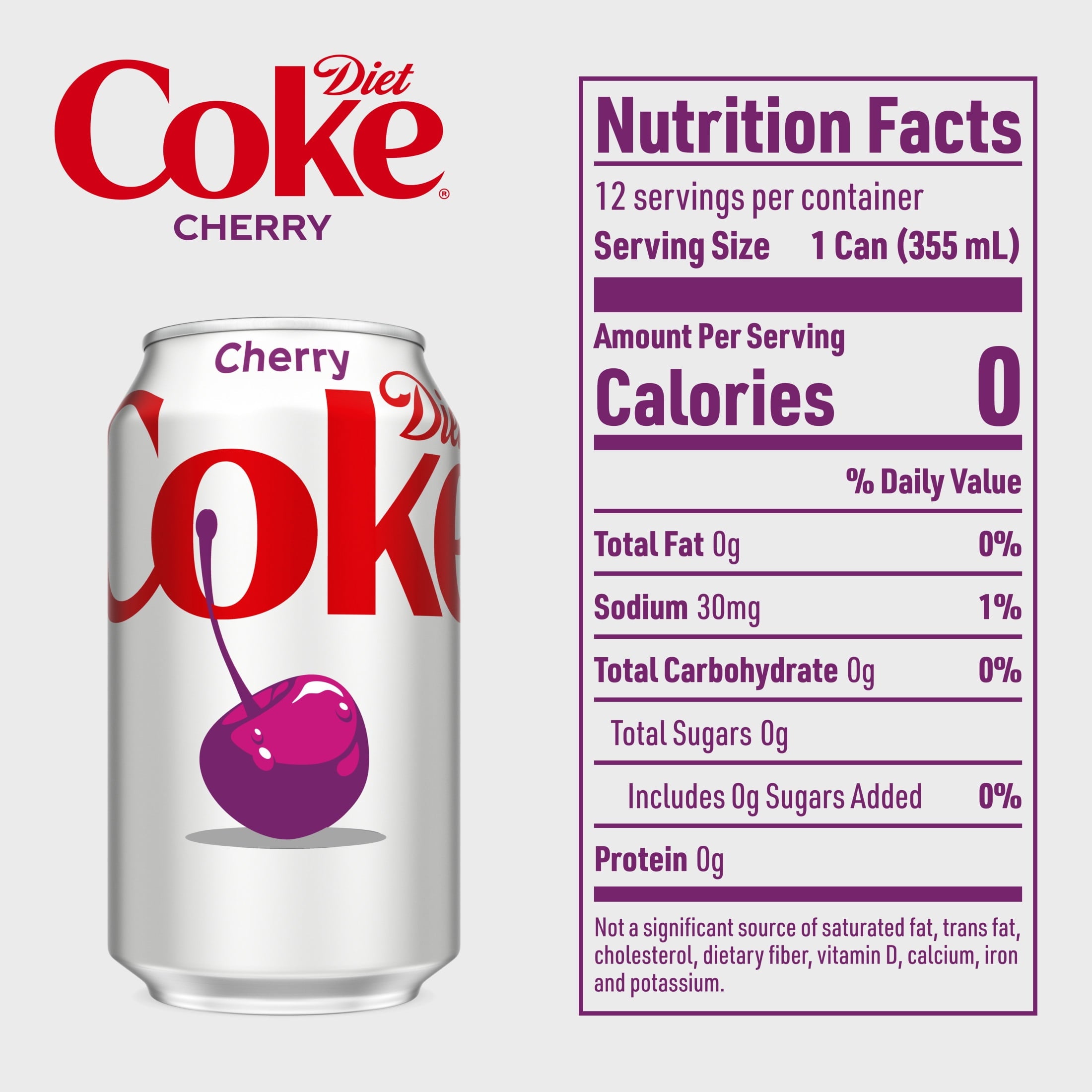 Diet Cherry Soda Pop Cans 12 Fl Oz 12 Pack Diet Coke