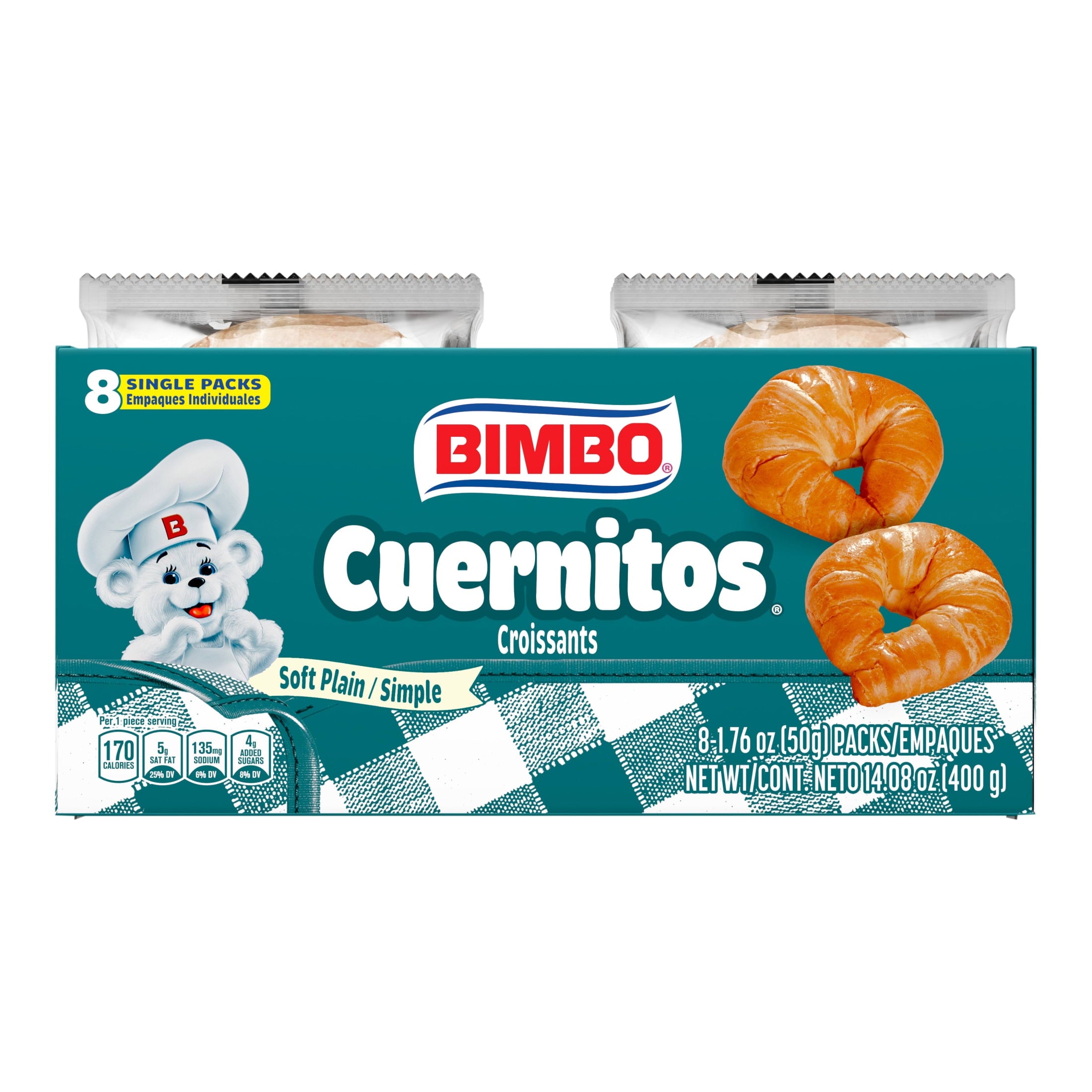 Cuernitos Plain Croissants 14.08 Oz 8 Count Bimbo